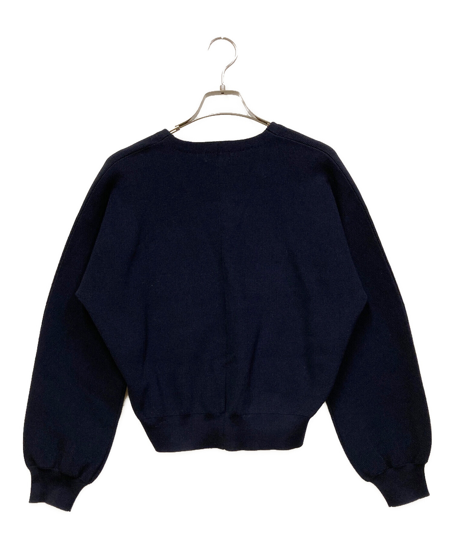 BALLSEY ＊ ボールジィ ネイビー トップス 中古・古着通販】BALLSEY (ボールジィ) パールコンビ Vネック