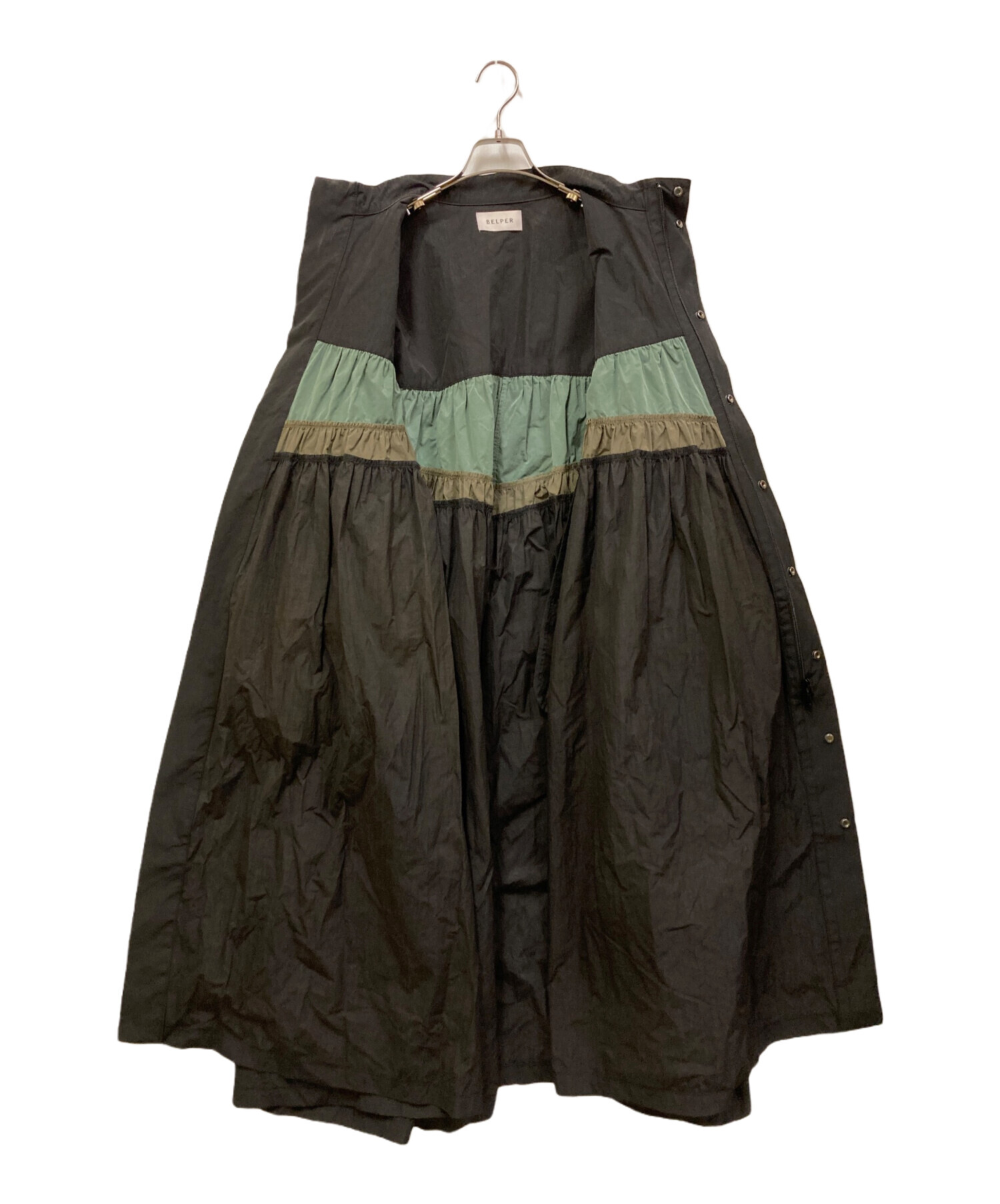 BELPER ベルパー カジュアルシャツ M 茶 【古着】【中古】【送料無料】 BELPER(ベルパー)のFOGGY PLAID SHIRT JACKET GREENの通販｜PALETTE