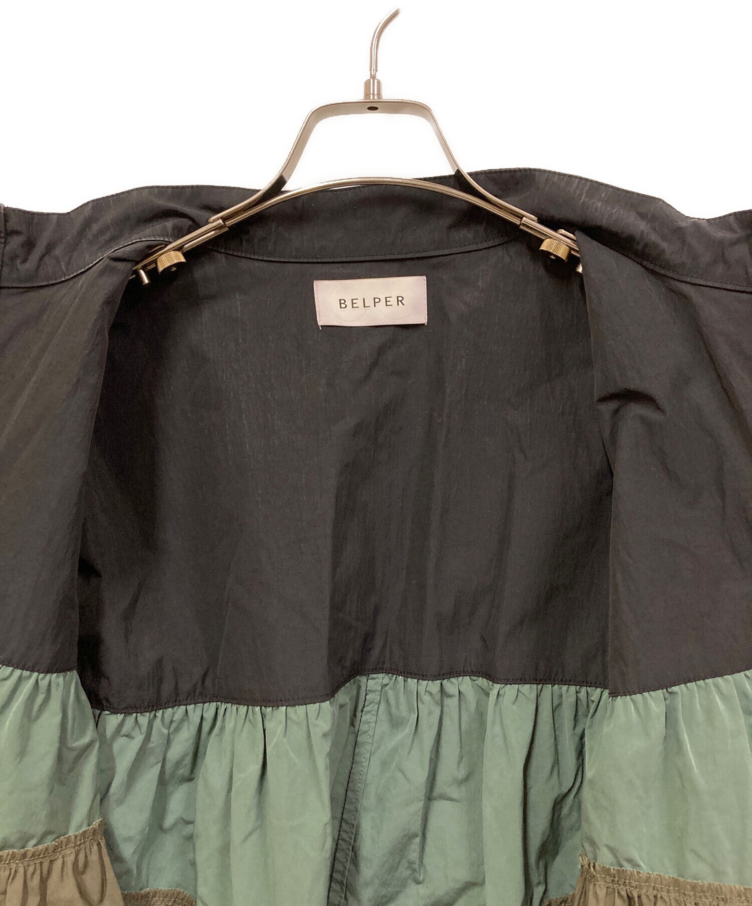 中古・古着通販】BELPER (ベルパー) TIERED LONG JACKET ブラック