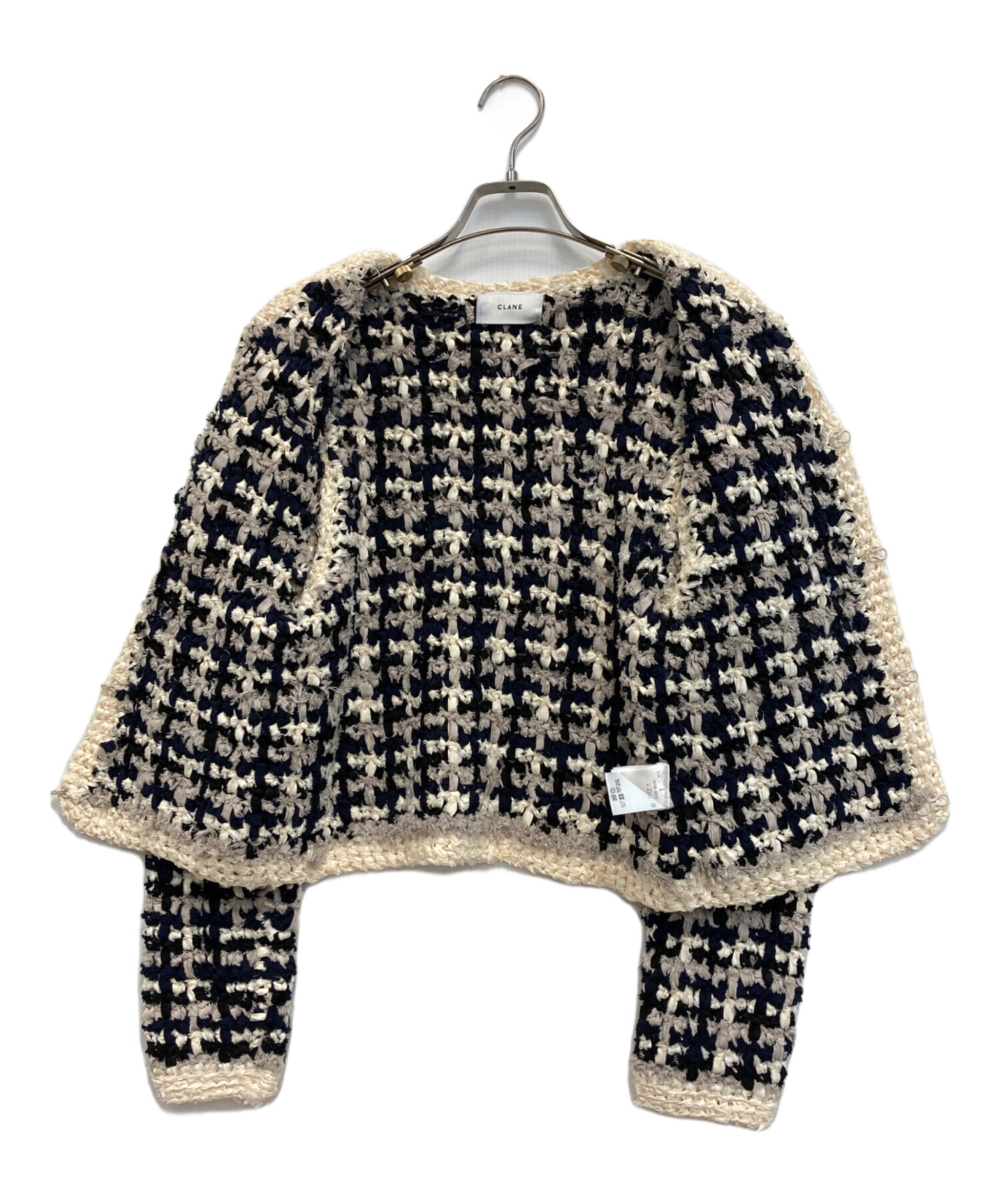 中古・古着通販】CLANE (クラネ) VINTAGE TAPE HAND KNIT CARDIGAN