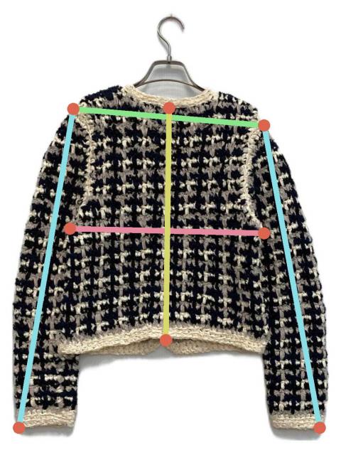 中古・古着通販】CLANE (クラネ) VINTAGE TAPE HAND KNIT CARDIGAN