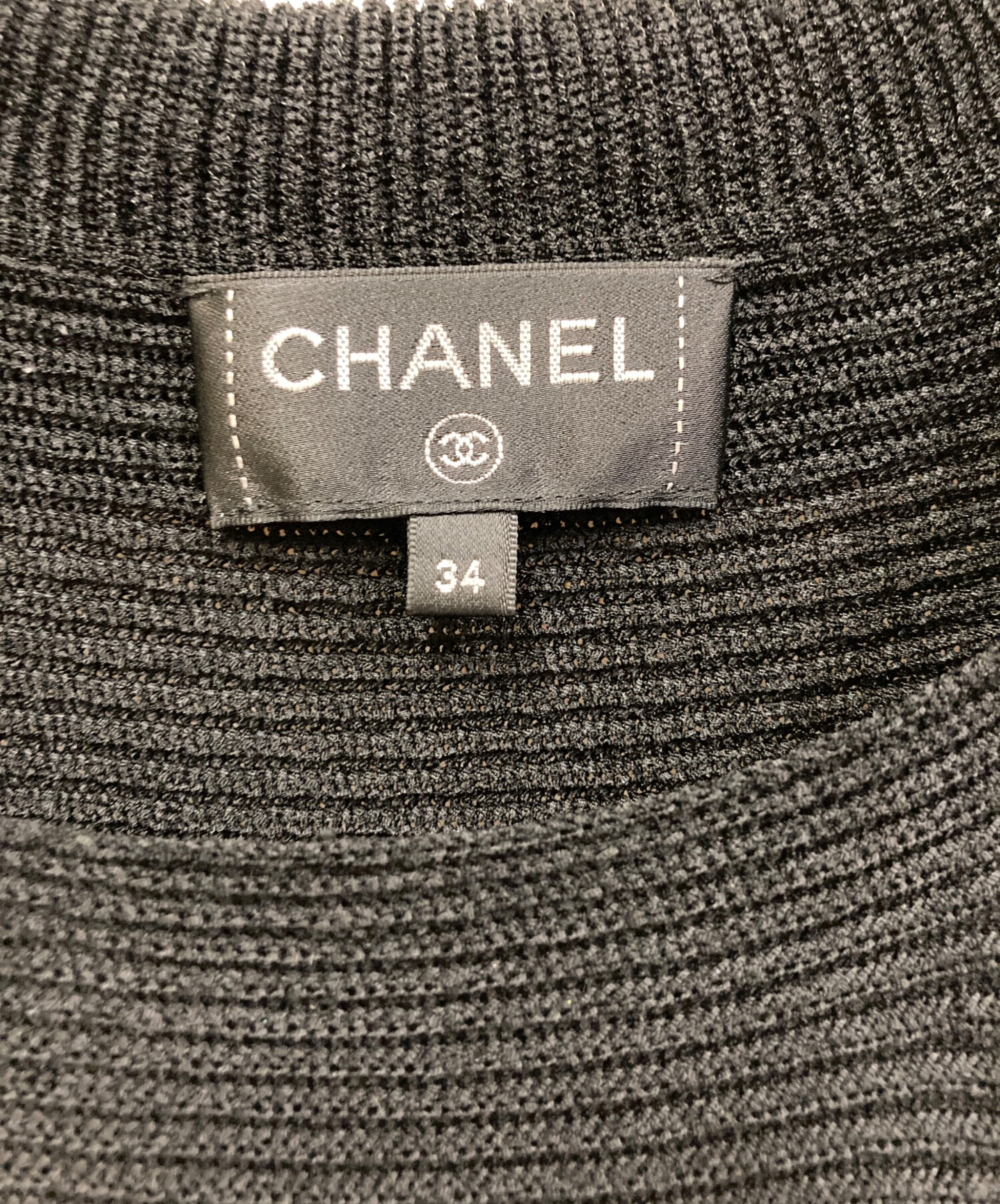 中古・古着通販】CHANEL (シャネル) フレアスリーブロゴボタンニット
