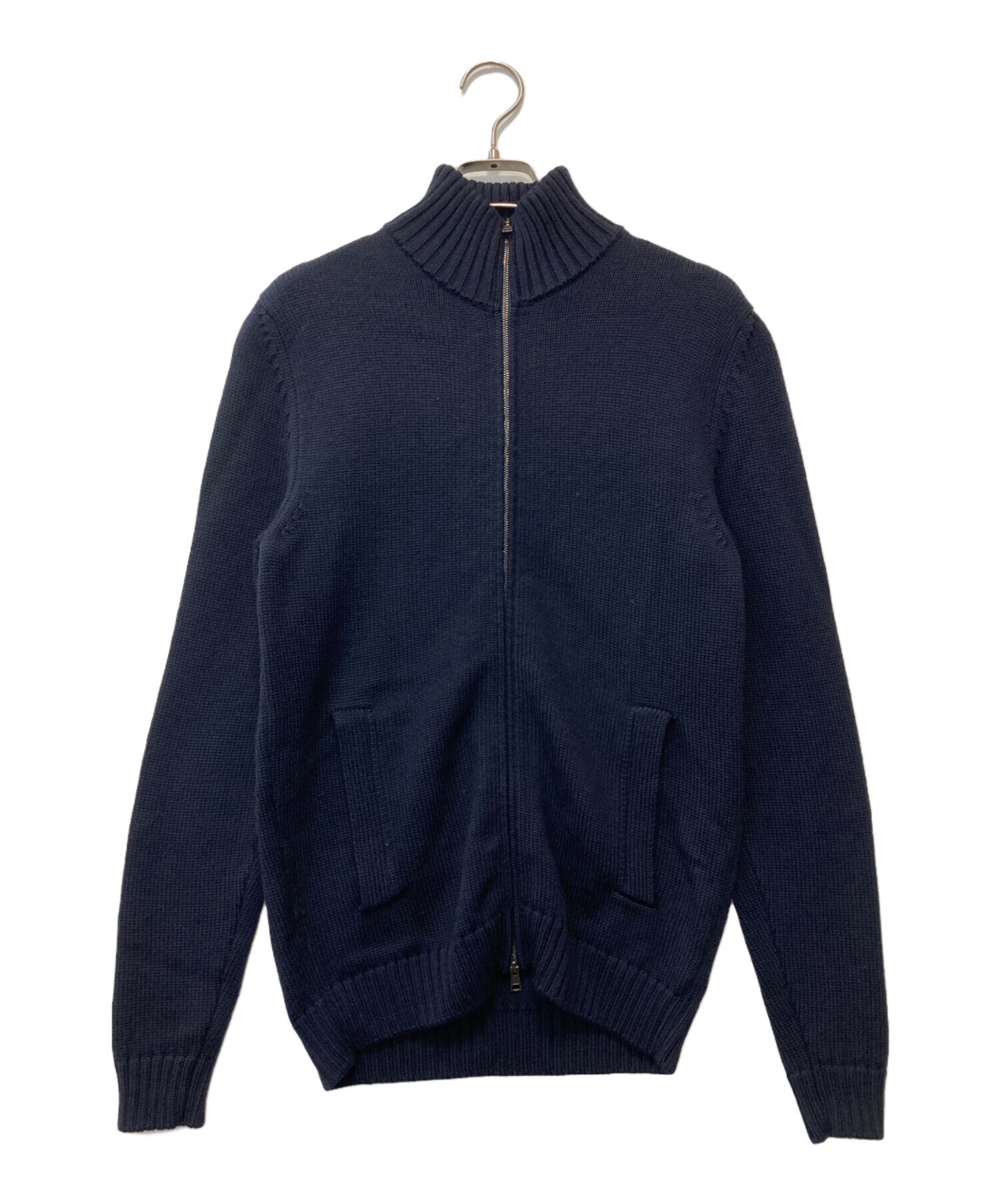 中古・古着通販】Zanone (ザノーネ) ニットジャケット ネイビー サイズ
