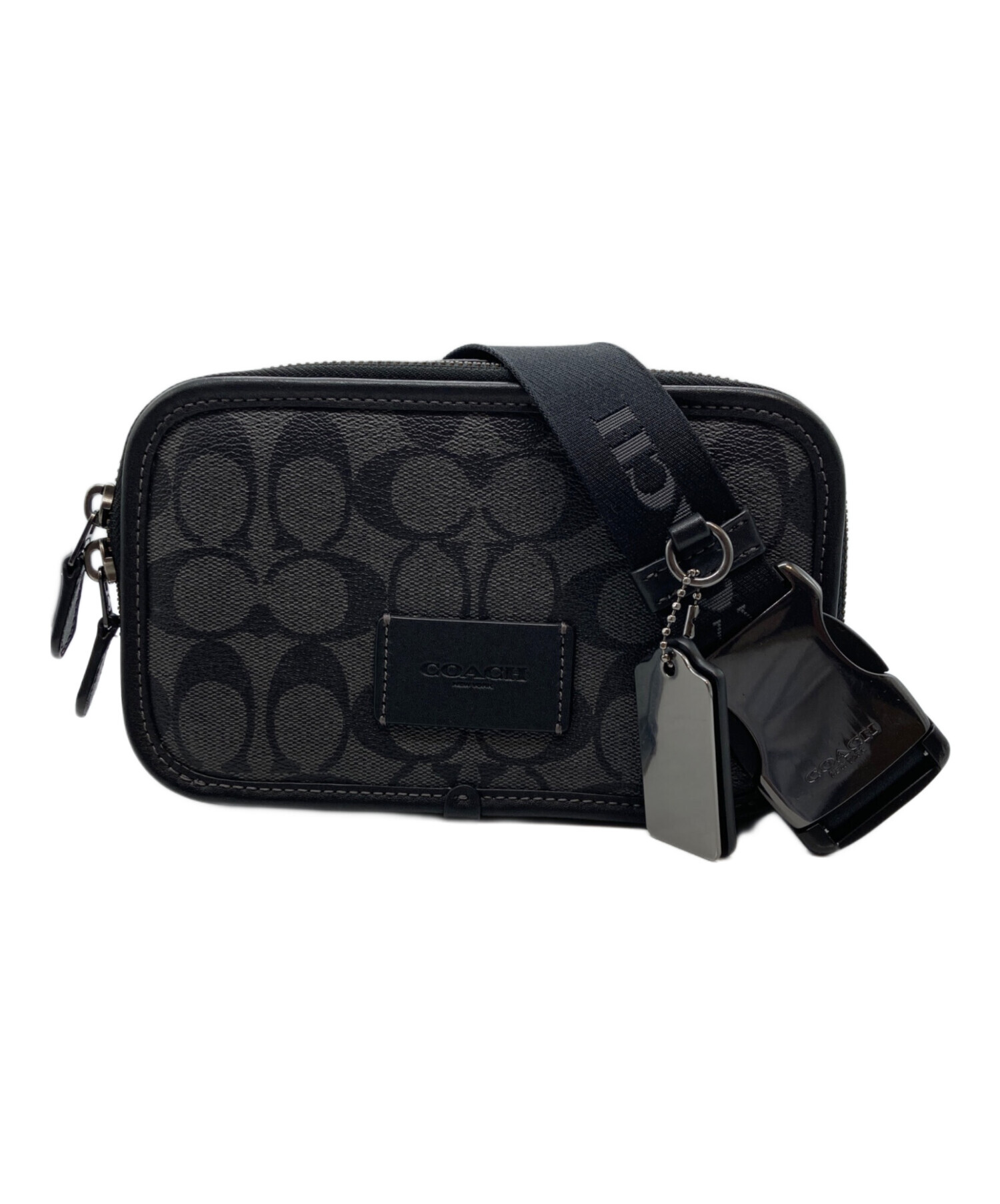 コーチ coach ボディバッグ ブラック 中古・古着通販】COACH (コーチ) ワイアットクロスボディバッグ