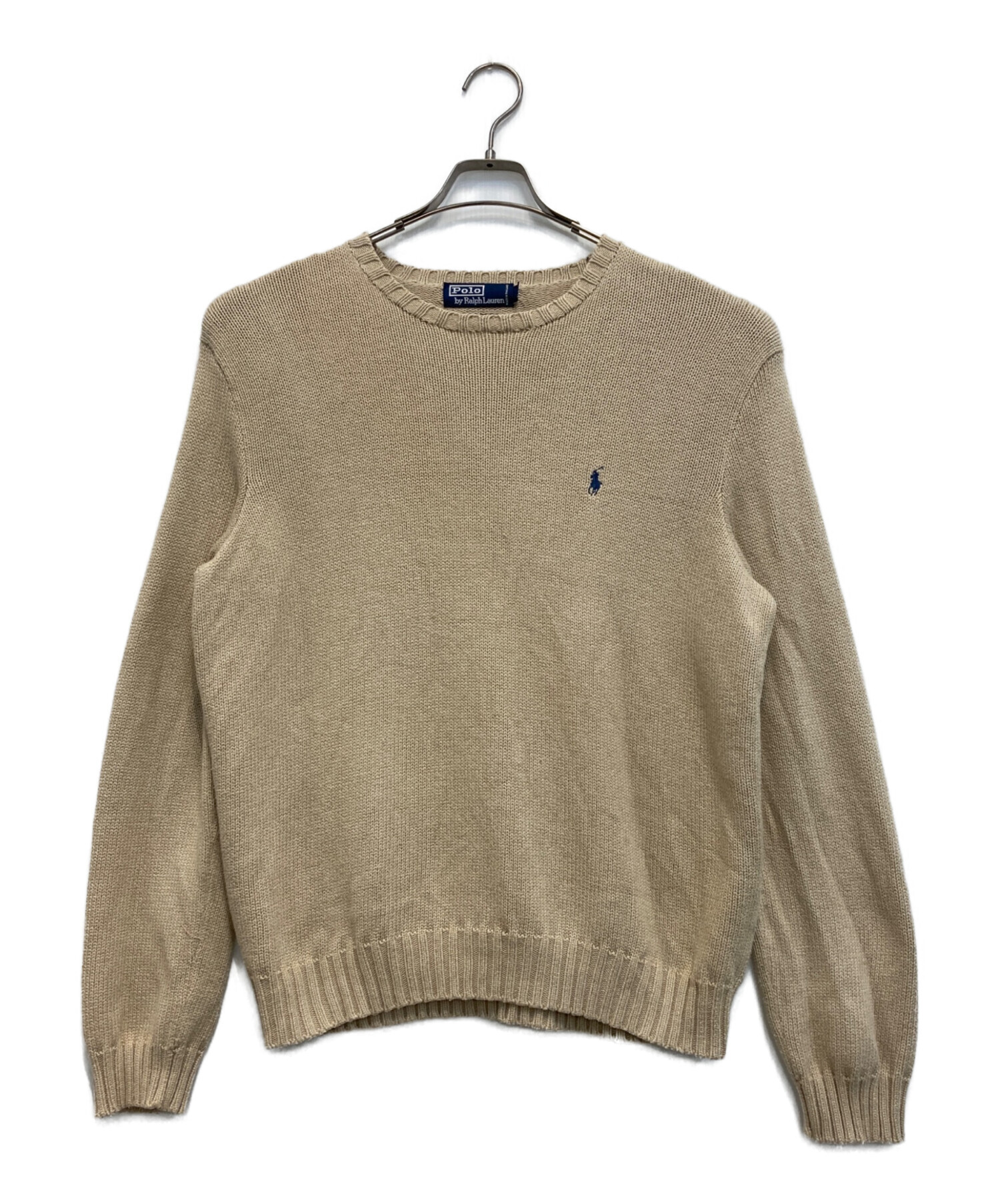 ラルフローレン 90s コットン リネン ニット Vネック XXL ベージュ 中古・古着通販】POLO RALPH LAUREN (ポロ・ラルフローレン) 90s