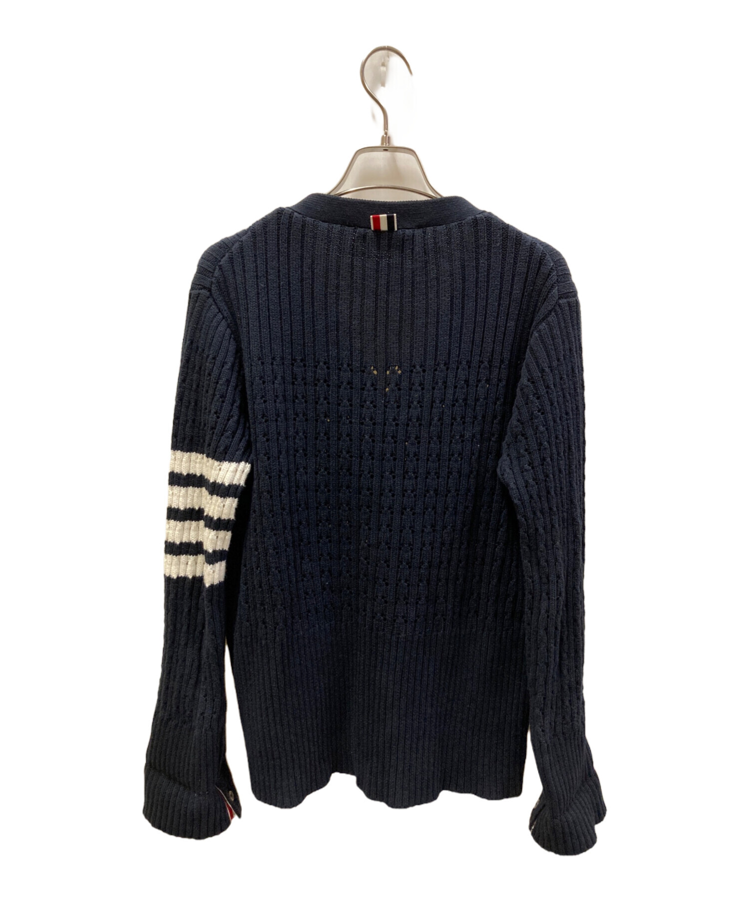 5*す様 THOM BROWNE ネイビー カーディガン 中古・古着通販】Thom Browne (トムブラウン) クラシック カシミヤ