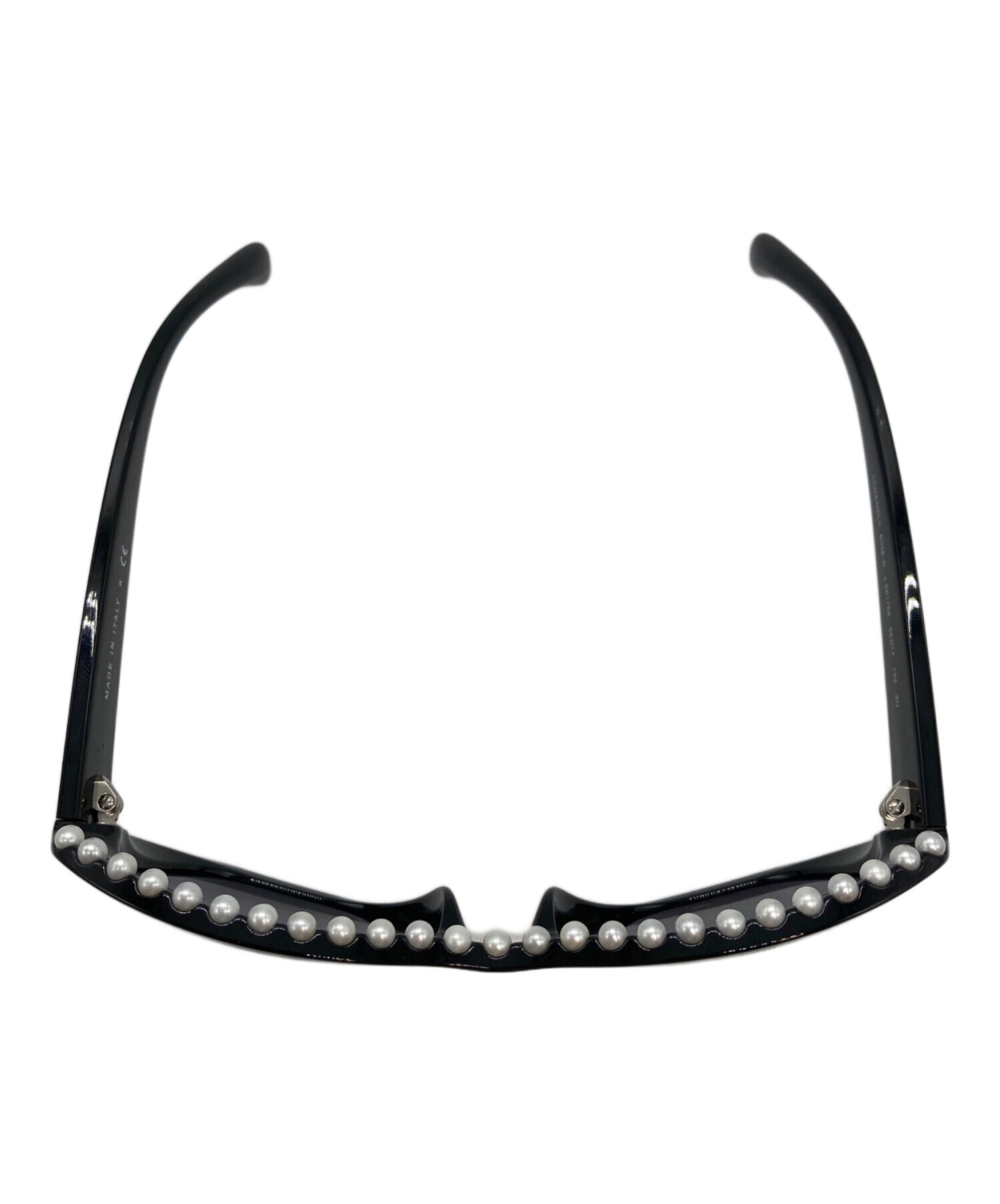 シャネル　パールサングラス 中古・古着通販】CHANEL (シャネル) パールサングラス ブラック サイズ