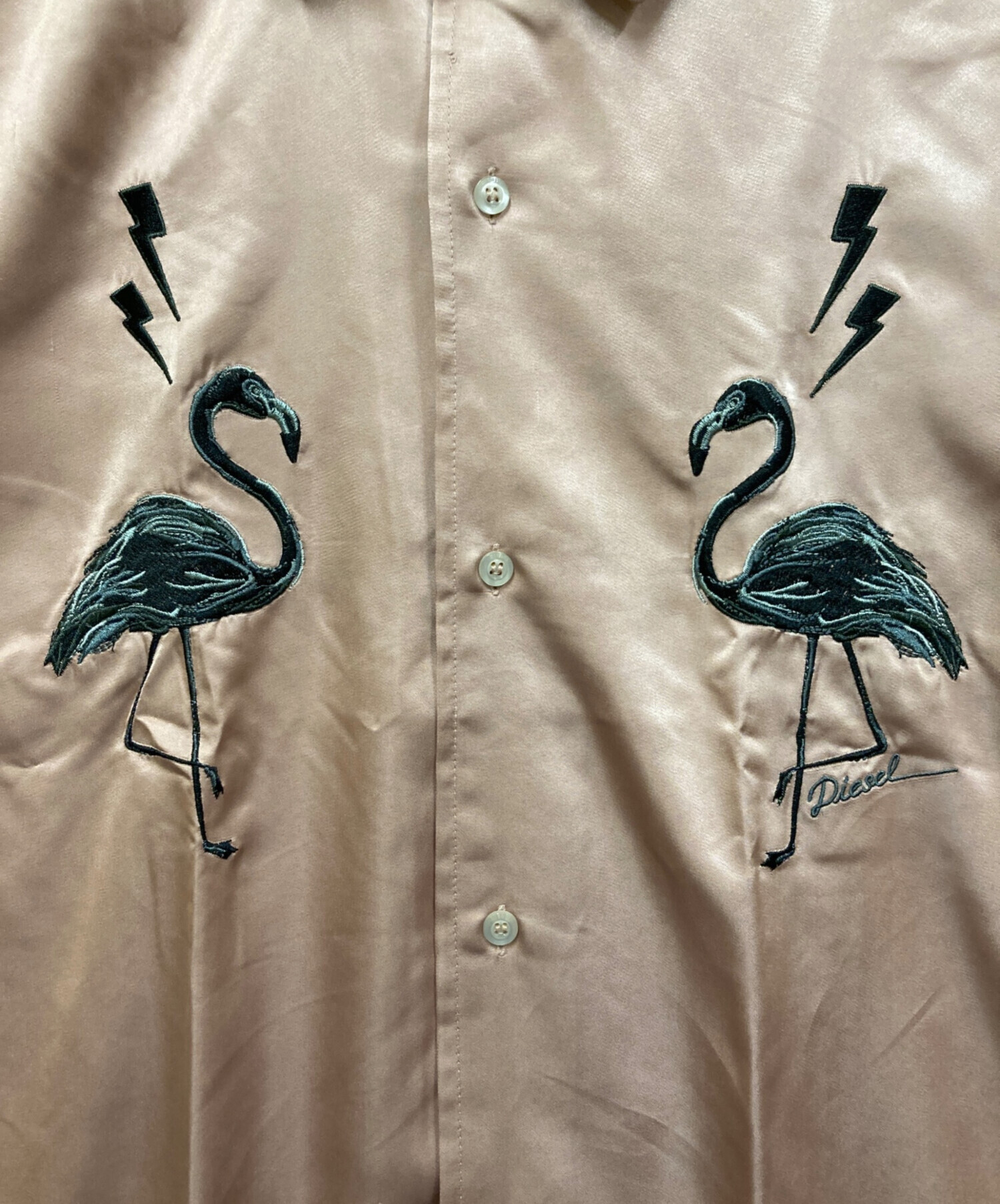 中古・古着通販】DIESEL (ディーゼル) サテンボーリングシャツ 