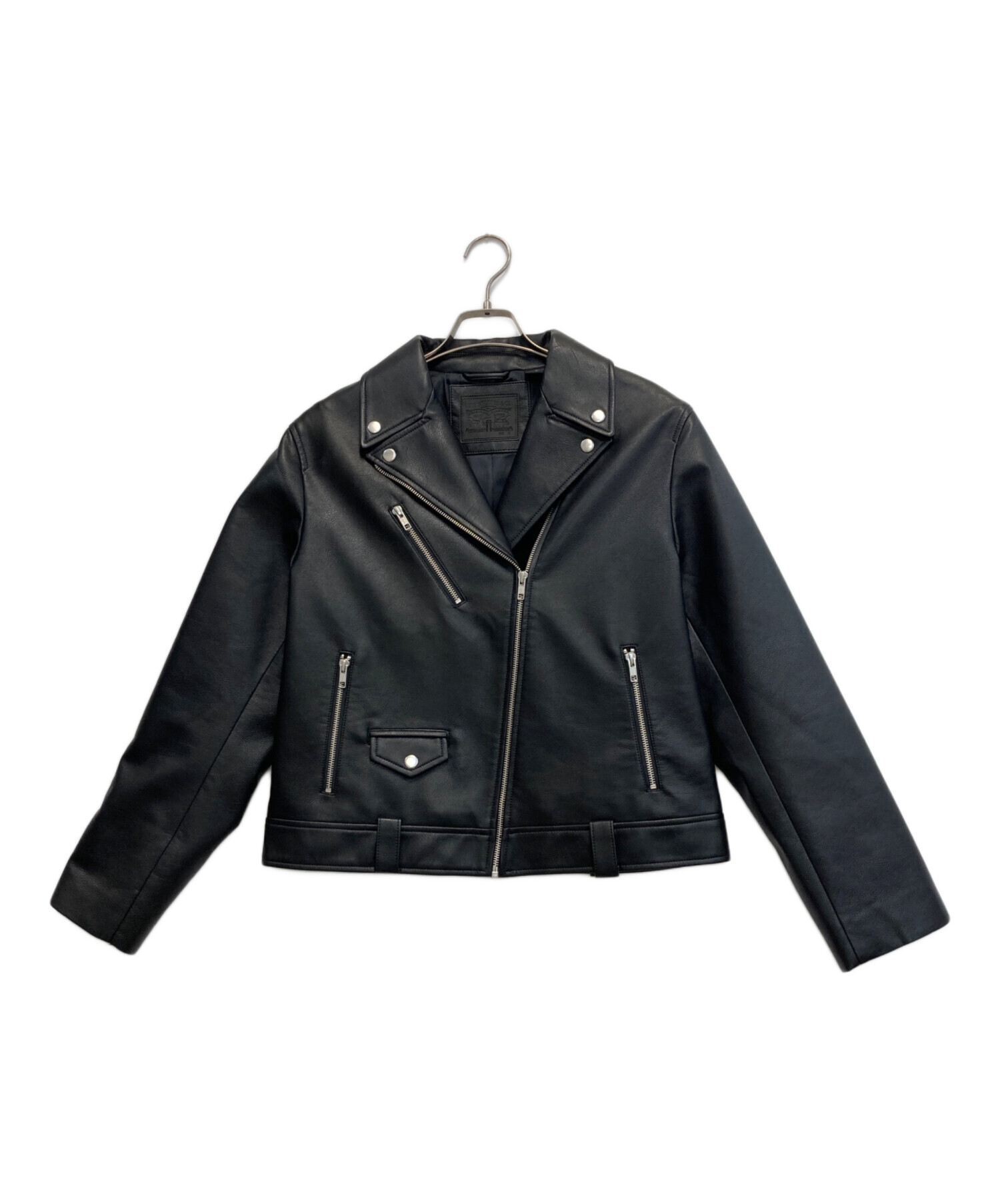 Levi's レザーダブルライダースジャケット ブラック リーバイス 中古・古着通販】LEVI'S (リーバイス) ダブルライダースジャケット