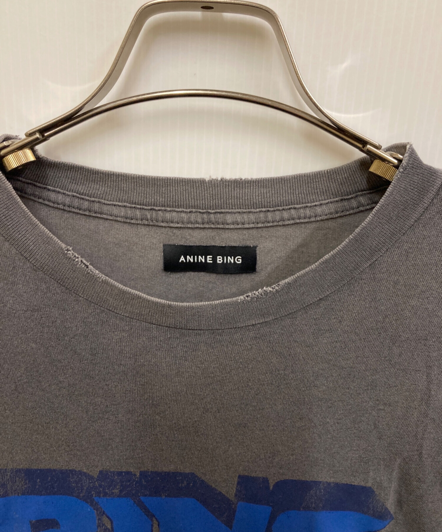 中古・古着通販】anine bing (アニン ビン) プリントTシャツ グレー