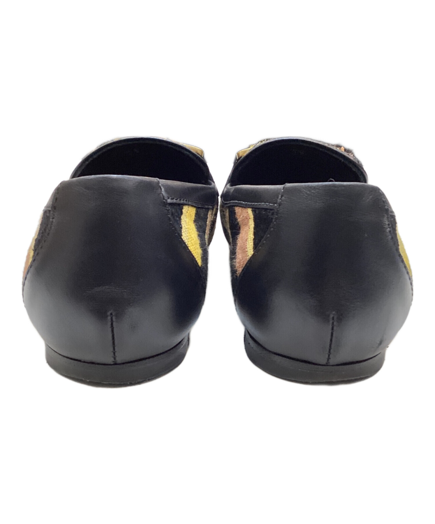 中古・古着通販】TOD'S (トッズ) ケイト ローファー ブラック×イエロー