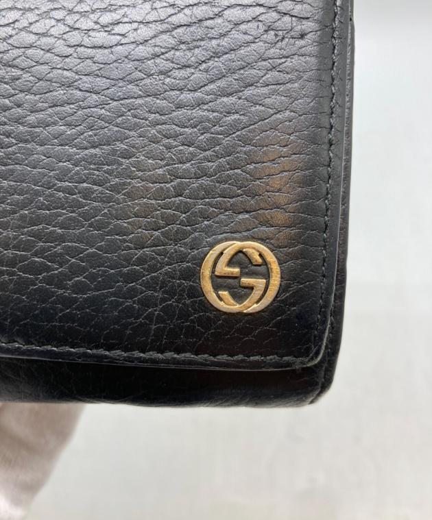 中古・古着通販】GUCCI (グッチ) ラウンド長財布 ブラック｜ブランド