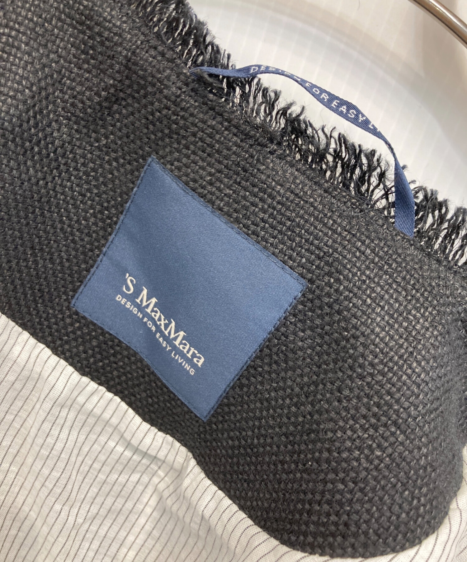 新品未使用　マックスマーラ　ノーカラージャケット　ツイード　赤タグ　大きいサイズ 中古・古着通販】MaxMara (マックスマーラ) ノーカラーツイード