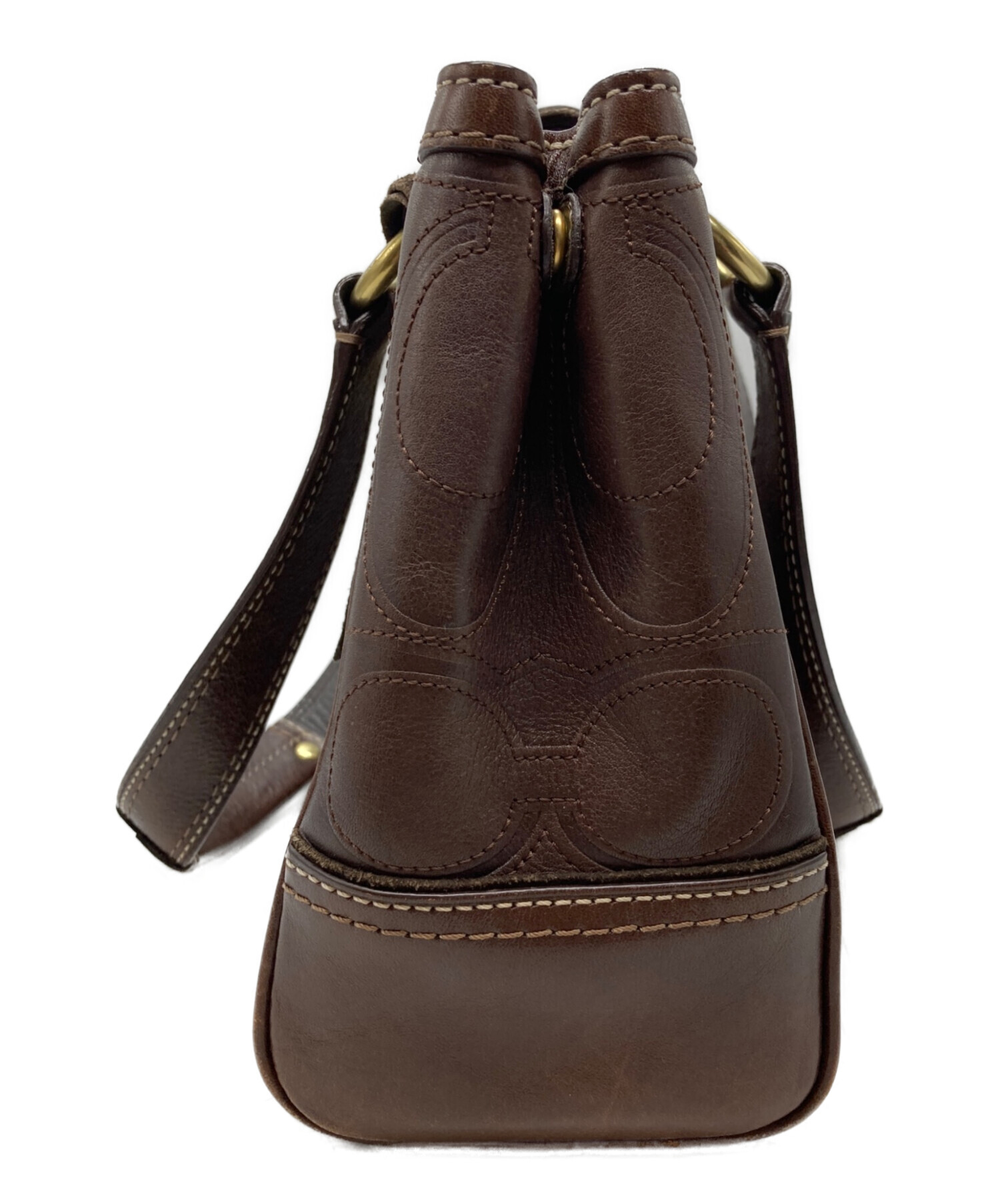 中古・古着通販】COACH (コーチ) ハンプトン シグネチャーハンドバッグ
