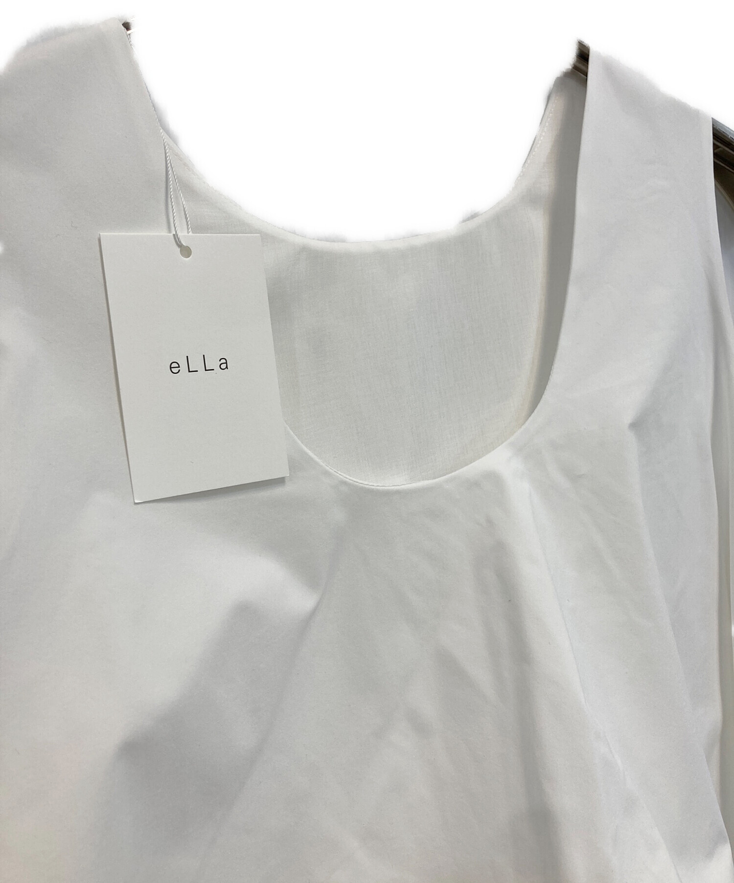 中古・古着通販】eLLa (エラ) ノースリーブコクーンブラウス ホワイト 