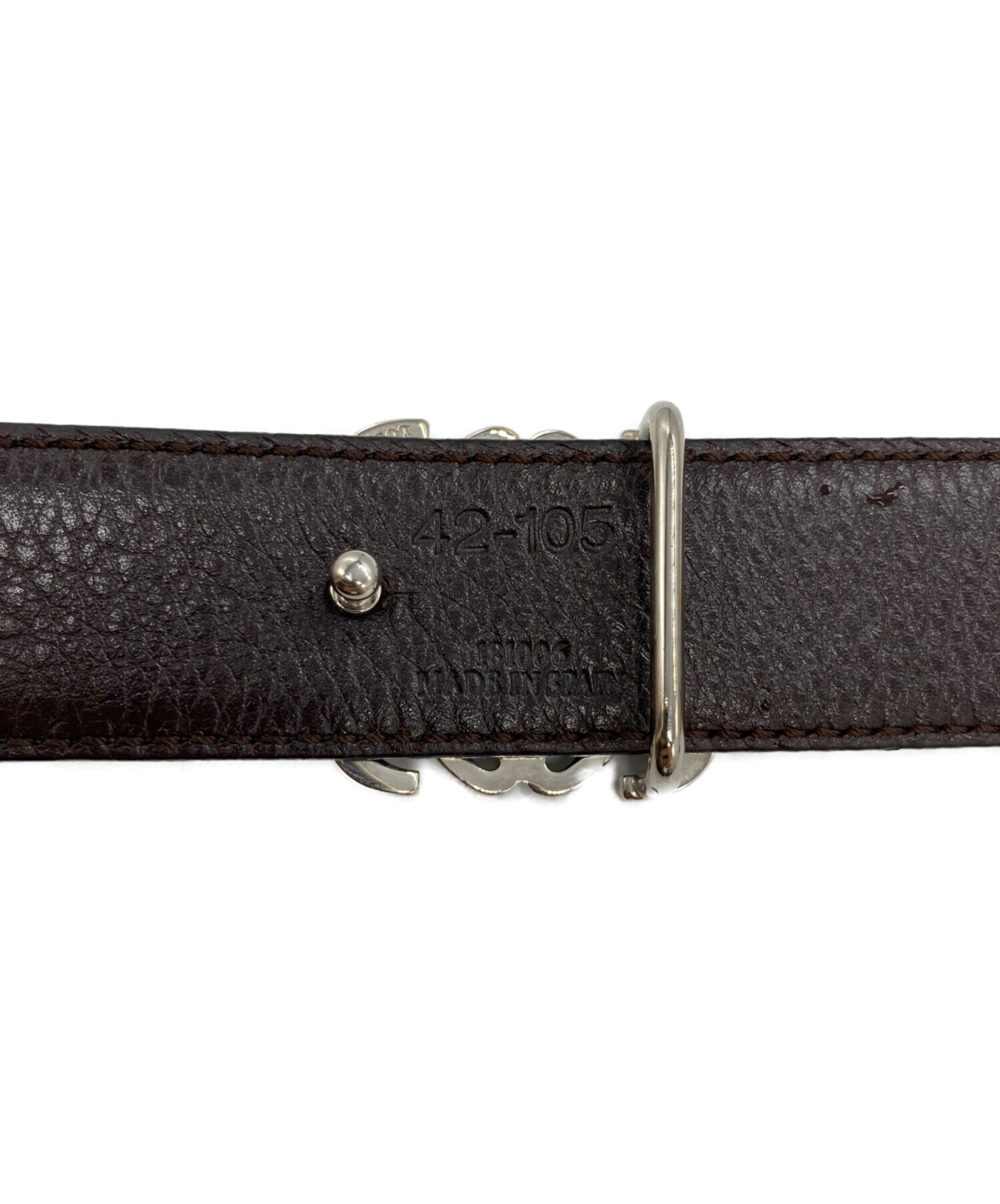 中古・古着通販】LOEWE (ロエベ) アナグラムバックルレザーベルト