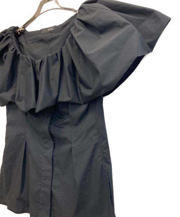 styling/ - 【30日削除】styling/ ラッフル トップス ブラック 中古・古着通販】styling/ (スタイリング) ラッフルショルダートップス