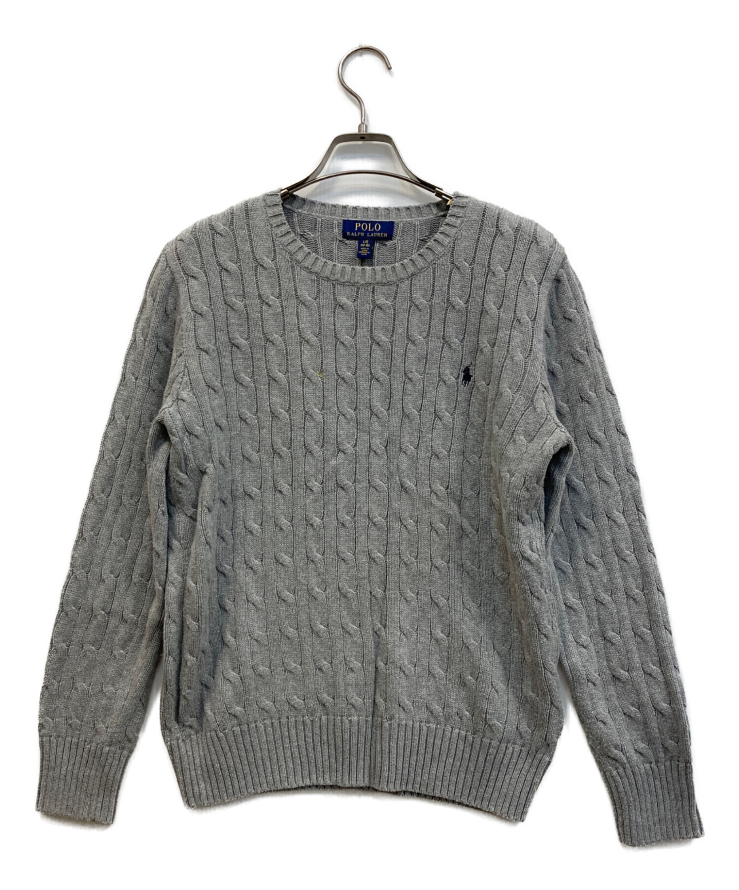 美品　Ralph Lauren ケーブルニット QRコード　 グレー 現行タグ 中古・古着通販】POLO RALPH LAUREN (ポロ・ラルフローレン) ケーブル