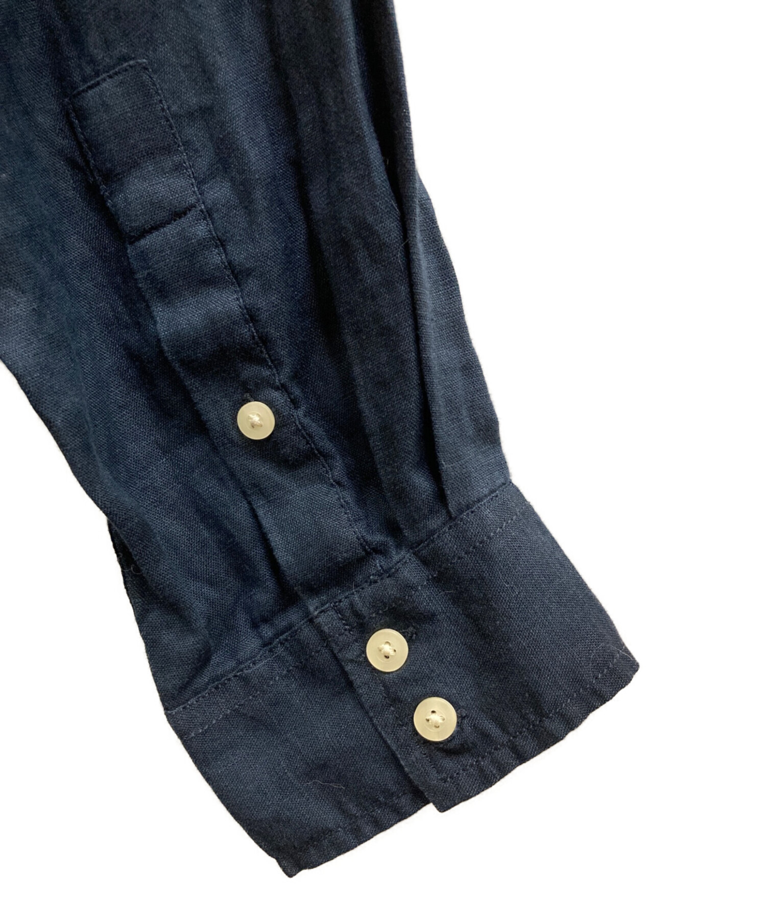 中古・古着通販】GAP (ギャップ) 00s リネンシャツ ネイビー サイズ