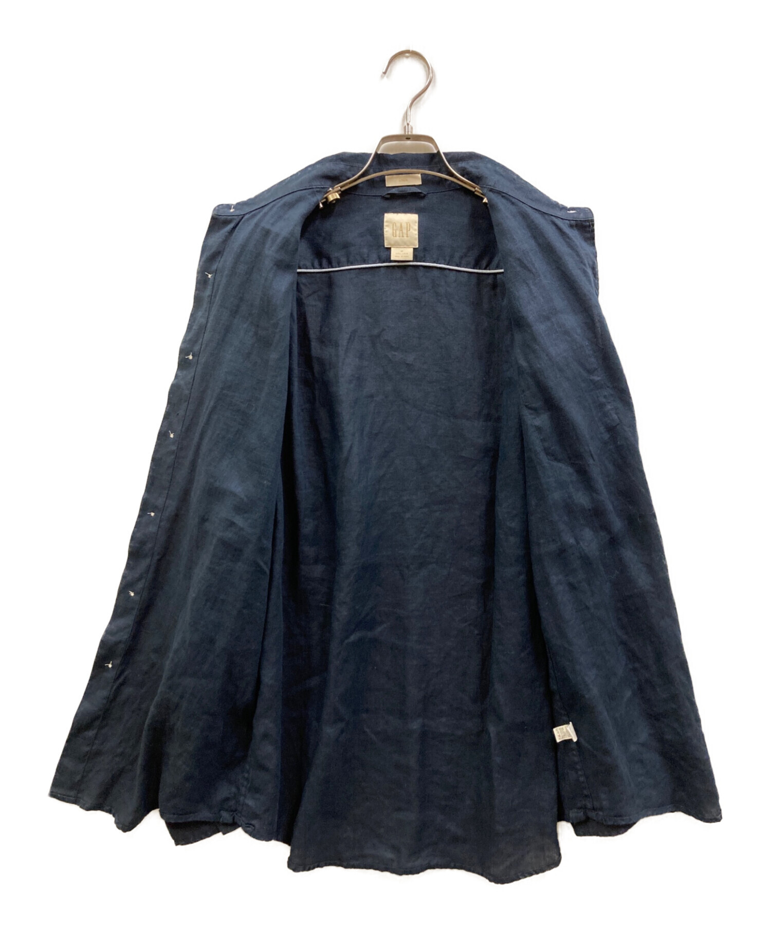 中古・古着通販】GAP (ギャップ) 00s リネンシャツ ネイビー サイズ