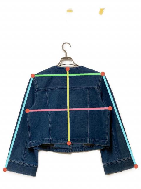 中古・古着通販】UNTITLED (アンタイトル) 金釦ノーカラーデニム