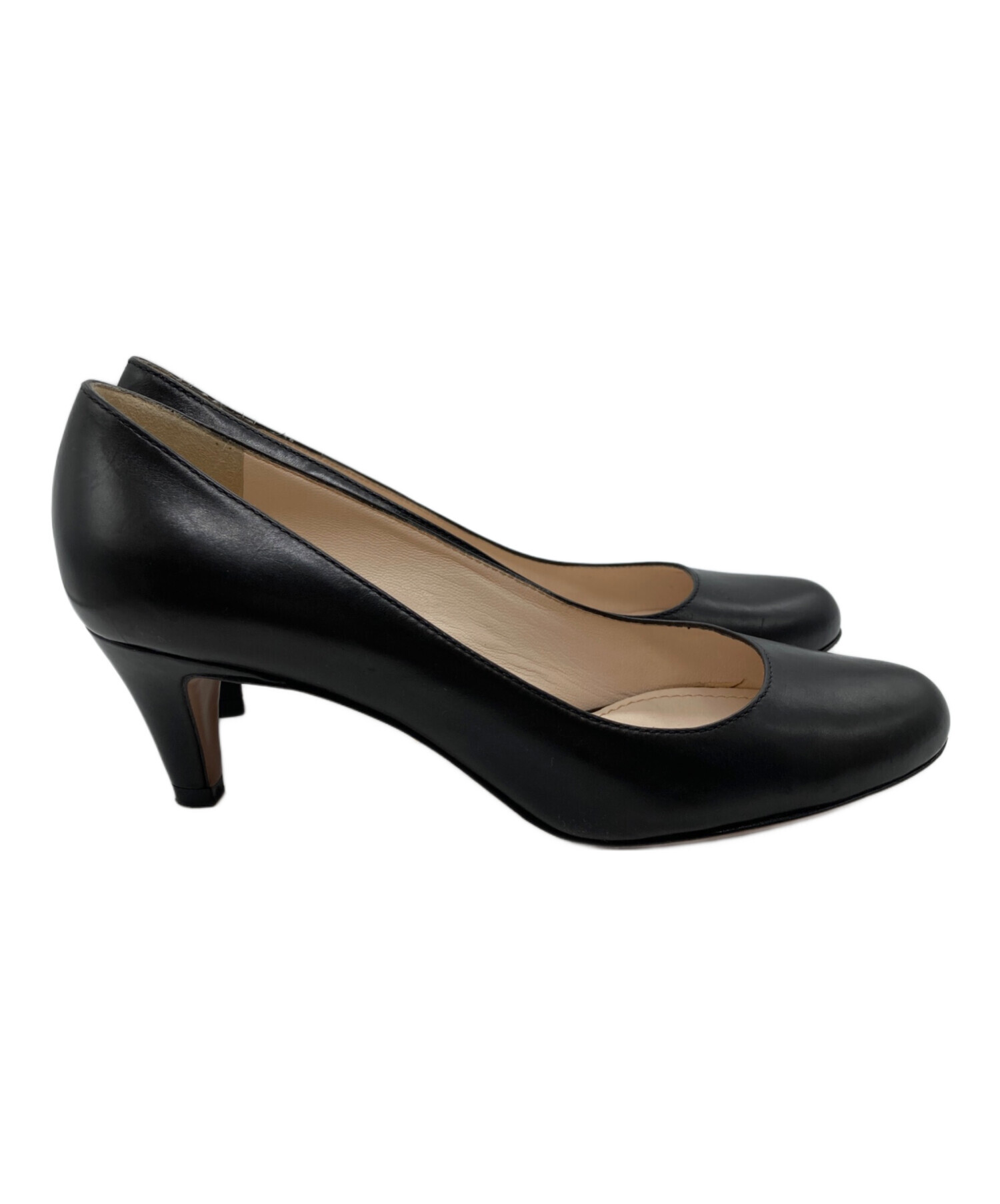 【美品】 PRADA プラダ ハイヒール パンプス ブラック 黒 中古・古着通販】PRADA (プラダ) ヒールパンプス ブラック サイズ:35.5