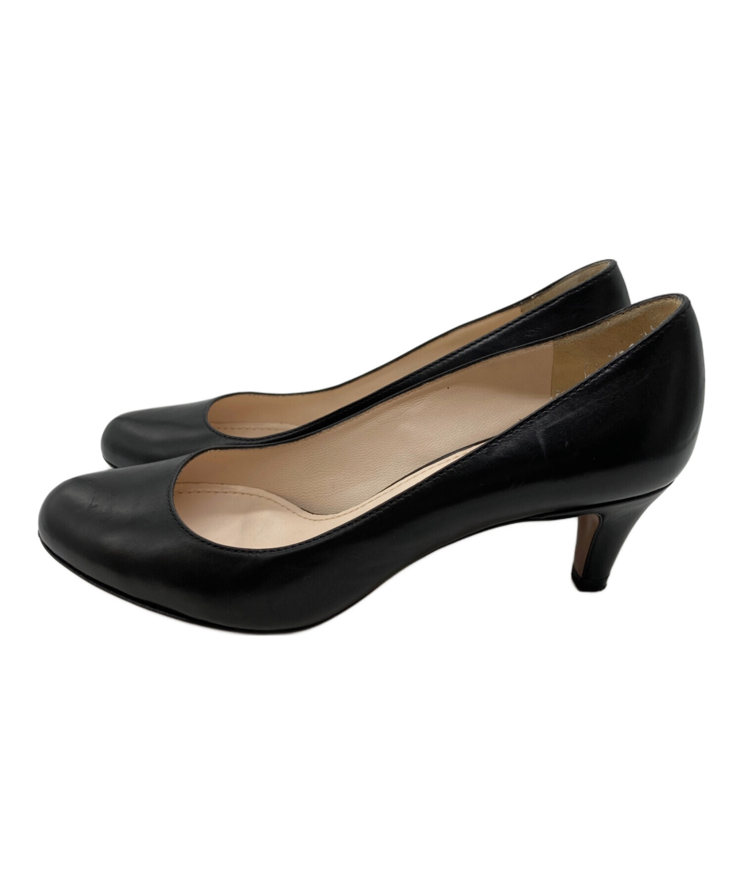 新品・未使用品 プラダ 8.5cmヒール パンプス 37 ブラック 中古・古着通販】PRADA (プラダ) ヒールパンプス ブラック サイズ:35.5