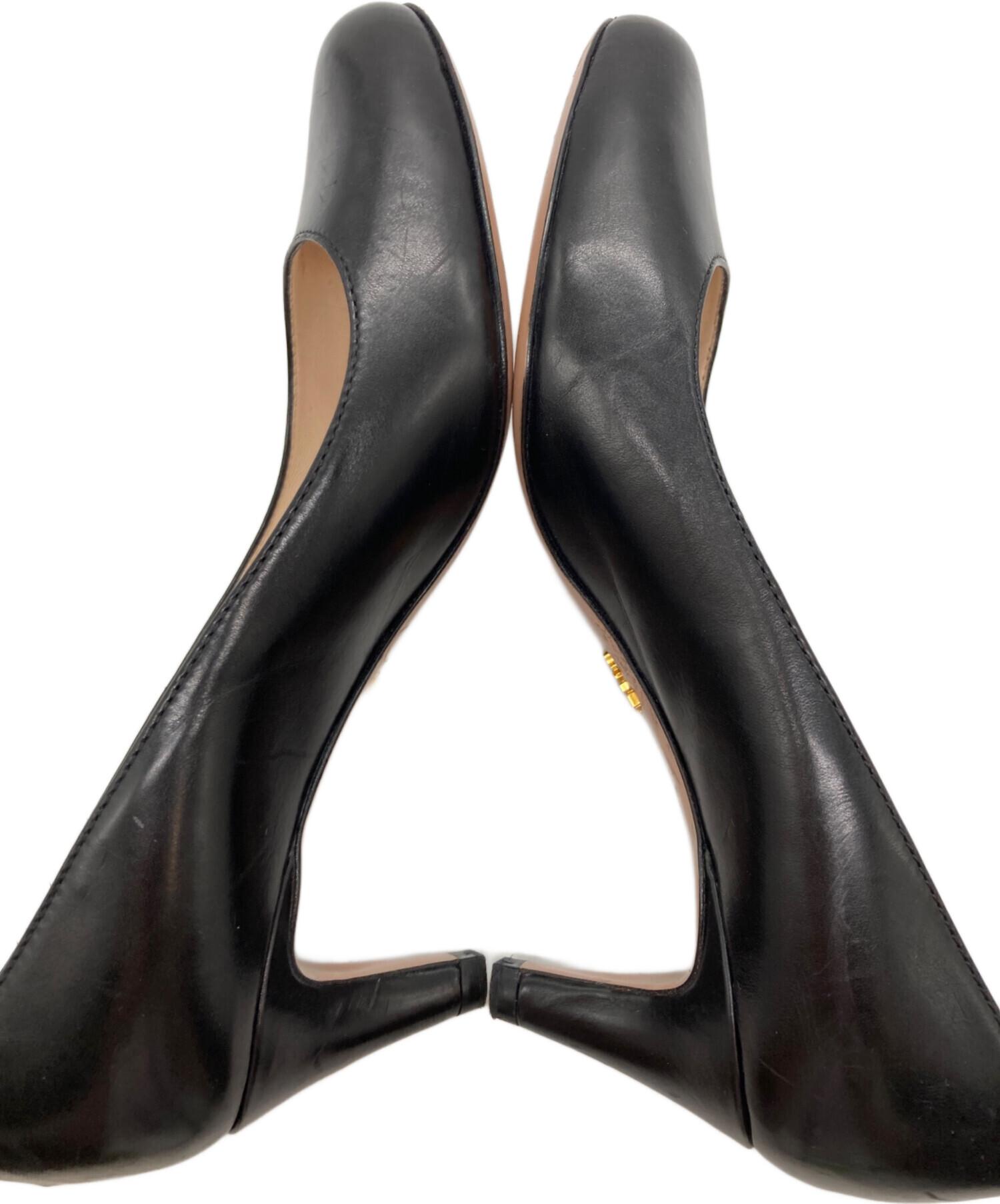中古・古着通販】PRADA (プラダ) ヒールパンプス ブラック サイズ:35.5
