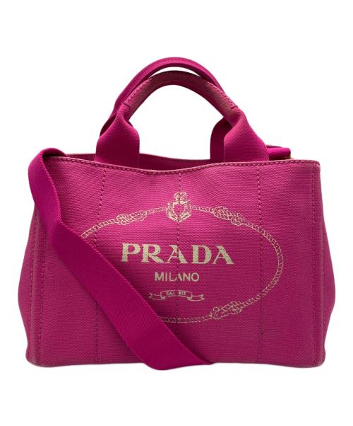 中古・古着通販】PRADA (プラダ) 2WAYカナパトート ピンク｜ブランド