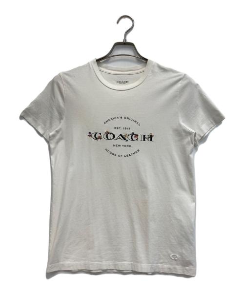 シナモンコーチ　新品未使用品　Ｔシャツ 中古・古着通販】COACH (コーチ) ロゴTシャツ ホワイト サイズ:XS