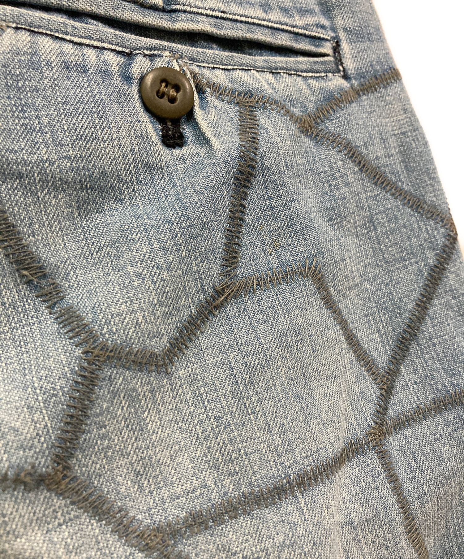 中古・古着通販】FACETASM (ファセッタズム) パッチワークハーフデニム