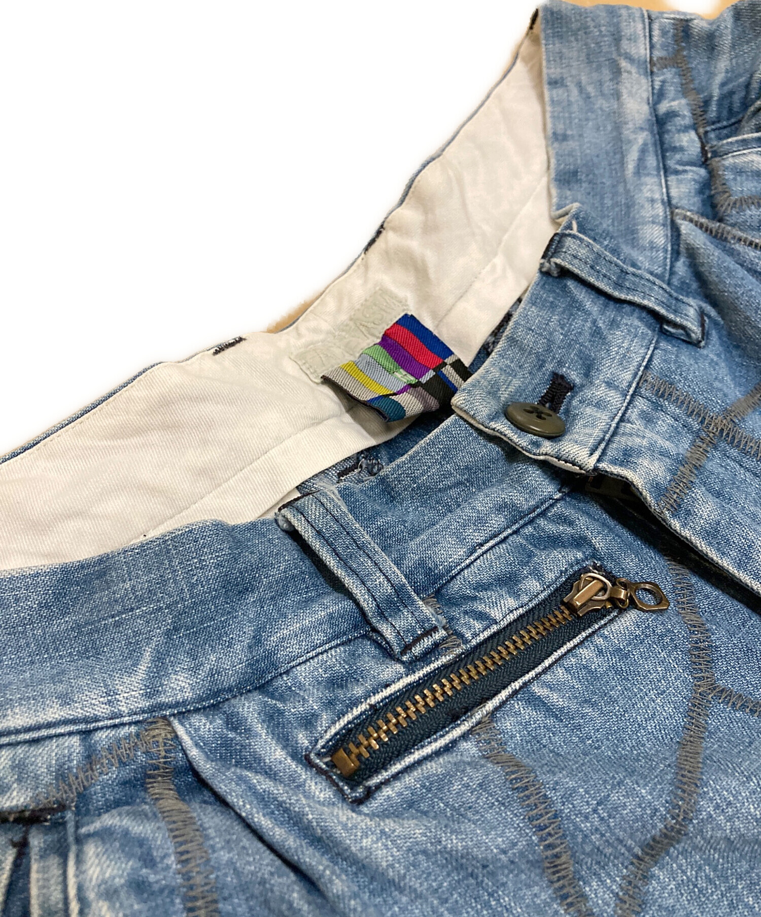 中古・古着通販】FACETASM (ファセッタズム) パッチワークハーフデニム