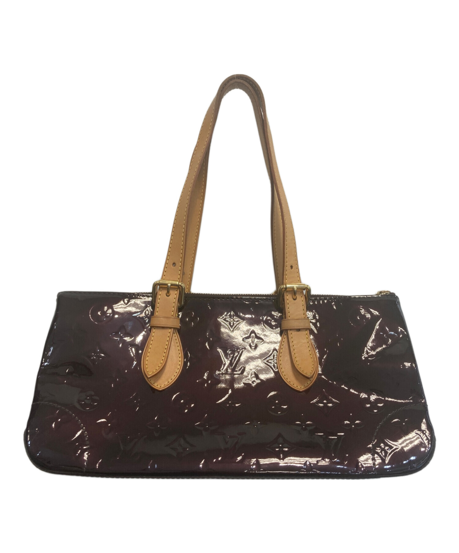 最終値下げ　Louis Vuitton エナメル ハンドバッグ アマラント 中古・古着通販】LOUIS VUITTON (ルイ ヴィトン) ヴェルニ ローズ