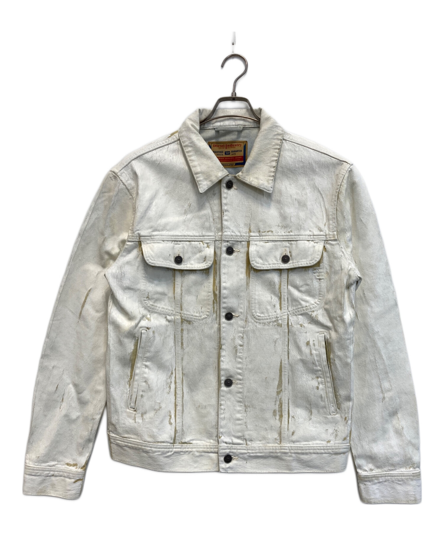 DIESEL ディーゼル ブルゾン（その他） S 白 【古着】【中古】【送料無料】 中古・古着通販】DIESEL (ディーゼル) D-BARCY ペンキ加工 デニム
