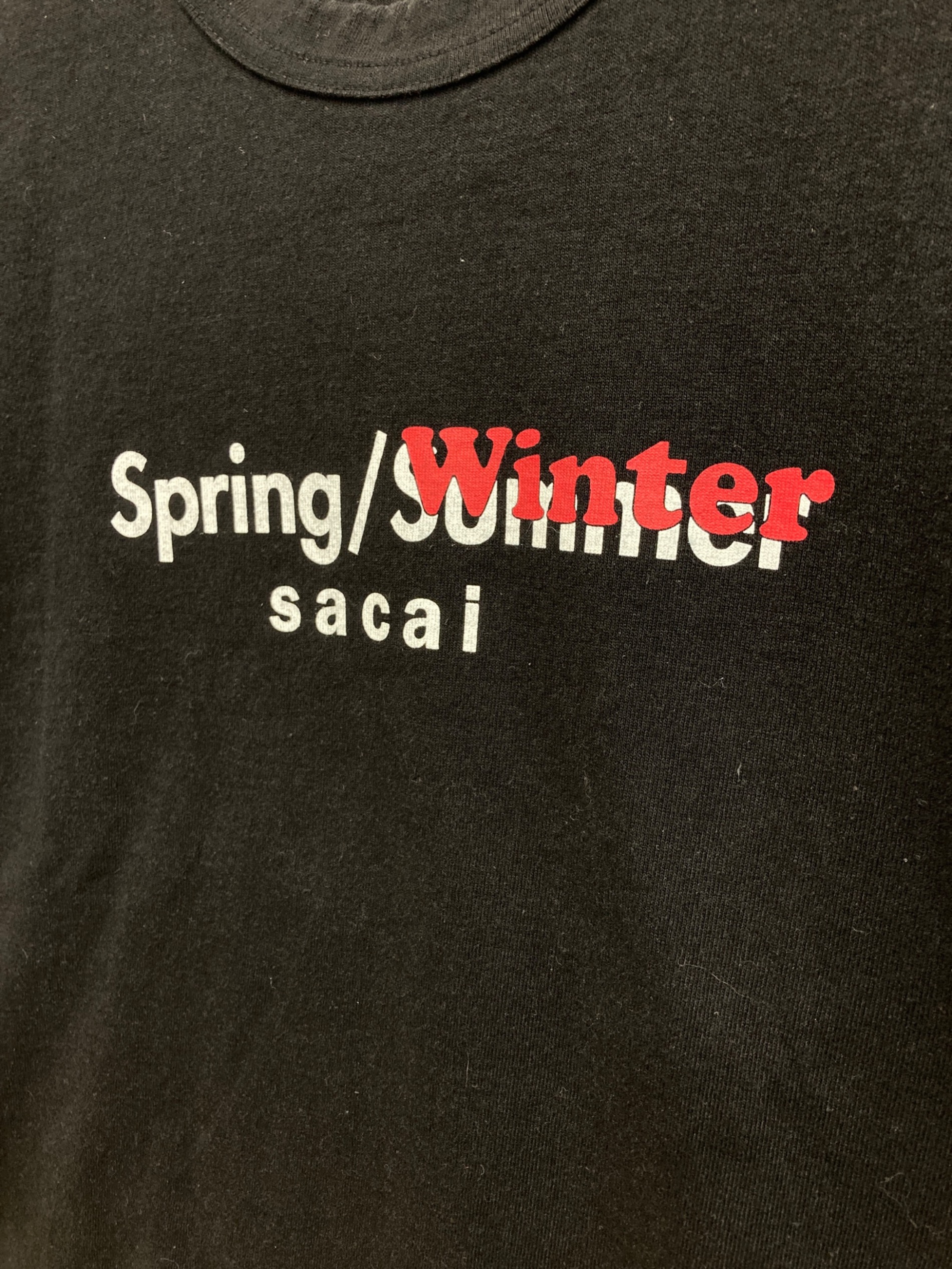 中古・古着通販】sacai (サカイ) サイドジップロゴTシャツ ブラック