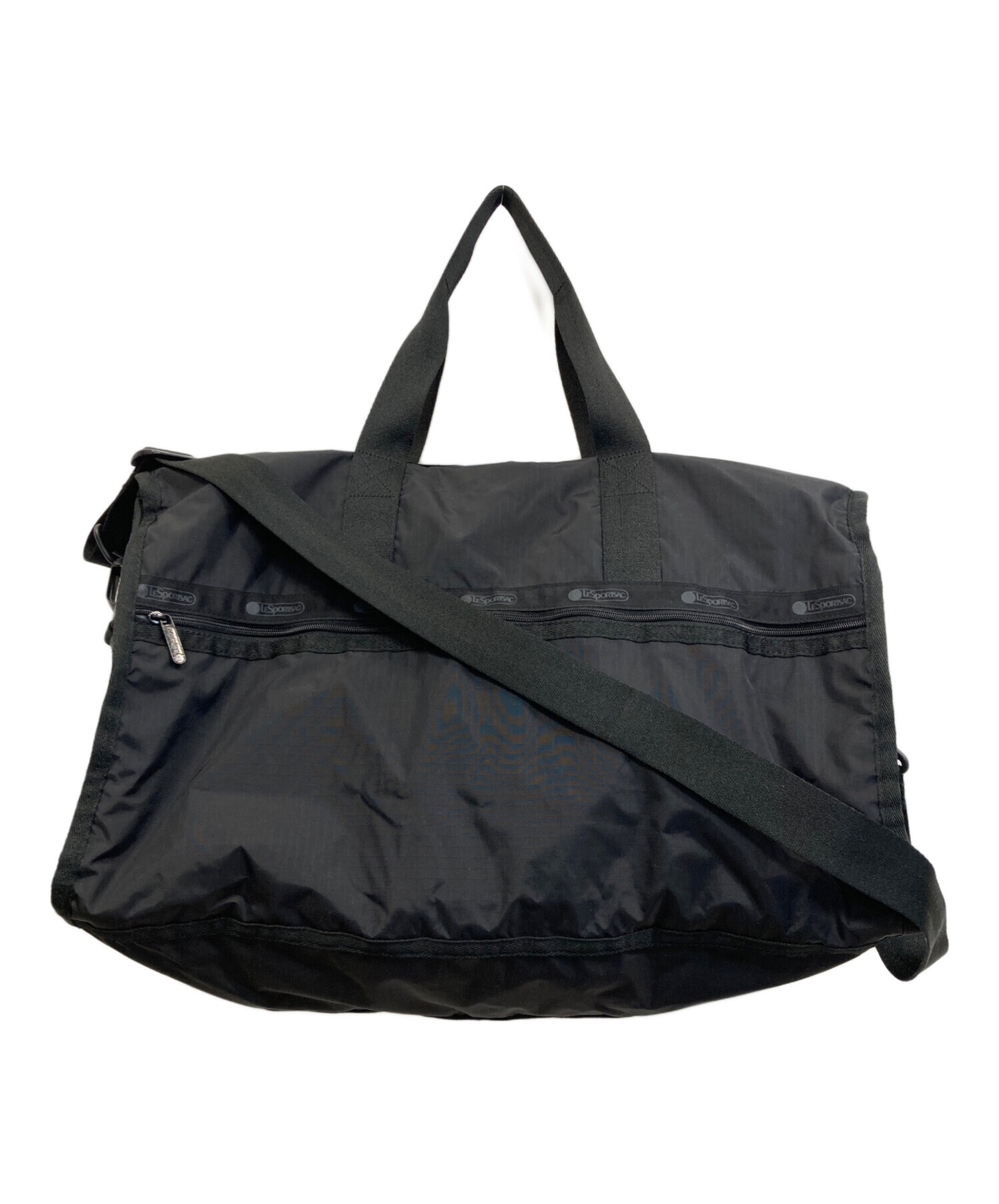 【中古】LeSportsac ボストンバッグ ブラック 中古・古着通販】LeSportsac (レスポートサック) リップストップ