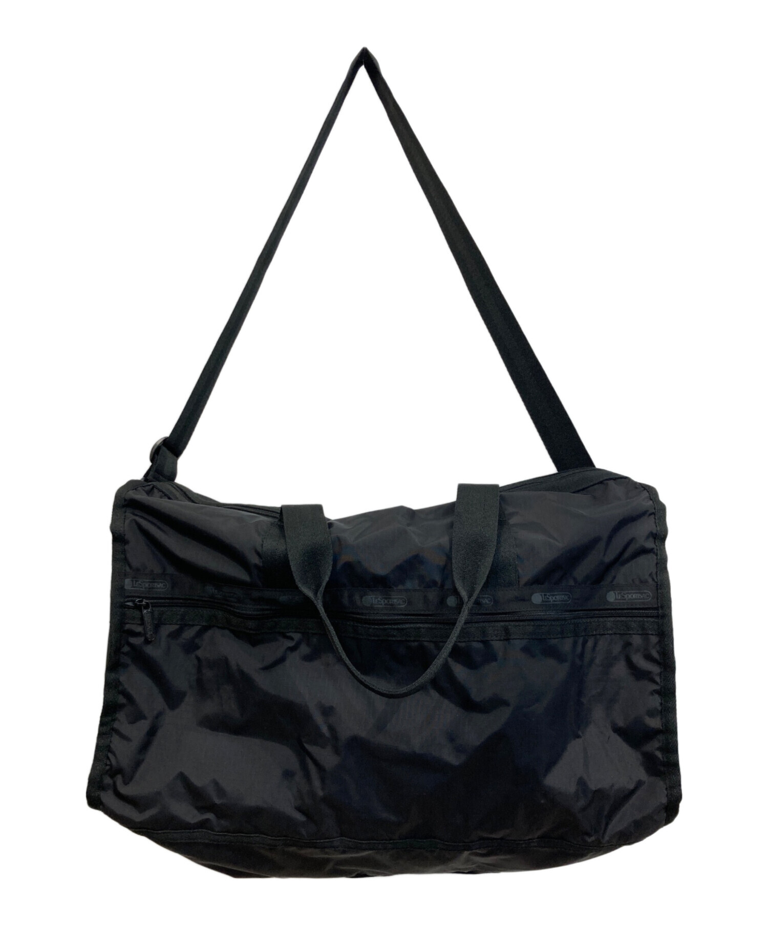 【中古】LeSportsac ボストンバッグ ブラック 中古・古着通販】LeSportsac (レスポートサック) リップストップ