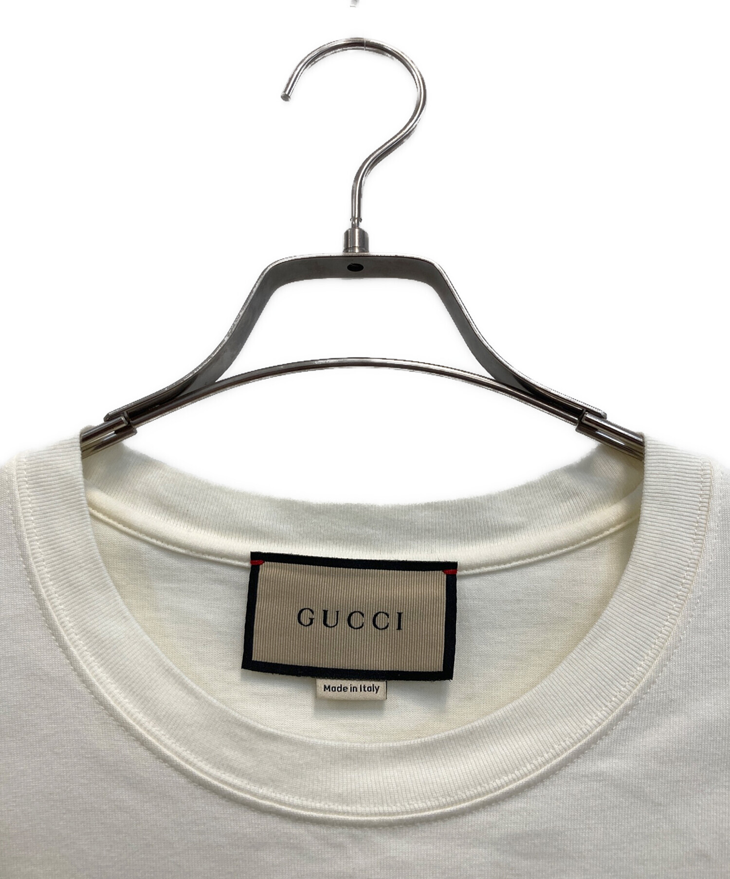 中古・古着通販】GUCCI (グッチ) ロゴTシャツ ホワイト サイズ:XS
