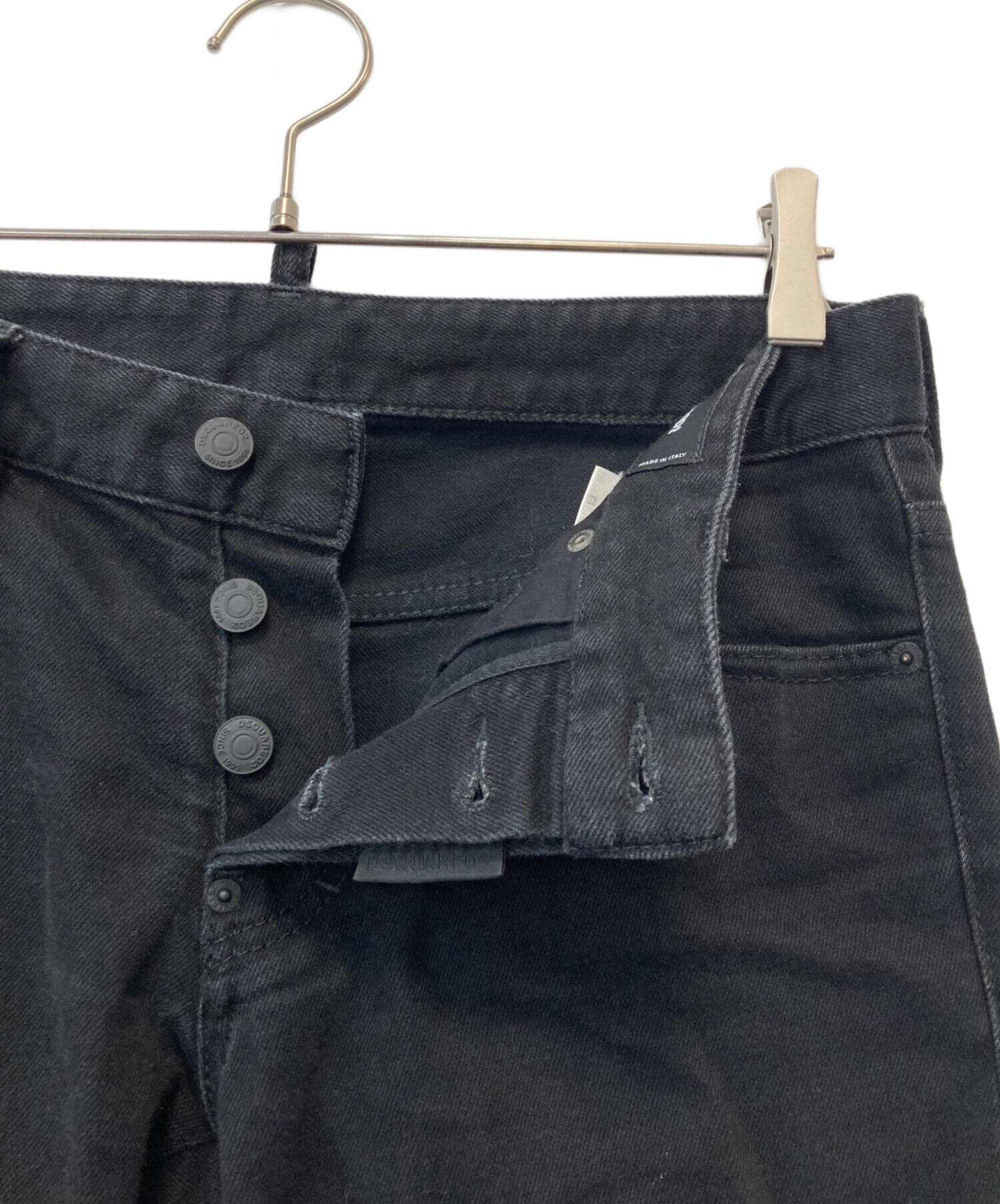 DSQUARED ディースクエアード デニムパンツ XS 黒 【古着】【中古】【送料無料】 中古・古着通販】DSQUARED2 (ディースクエアード) Slim Jean