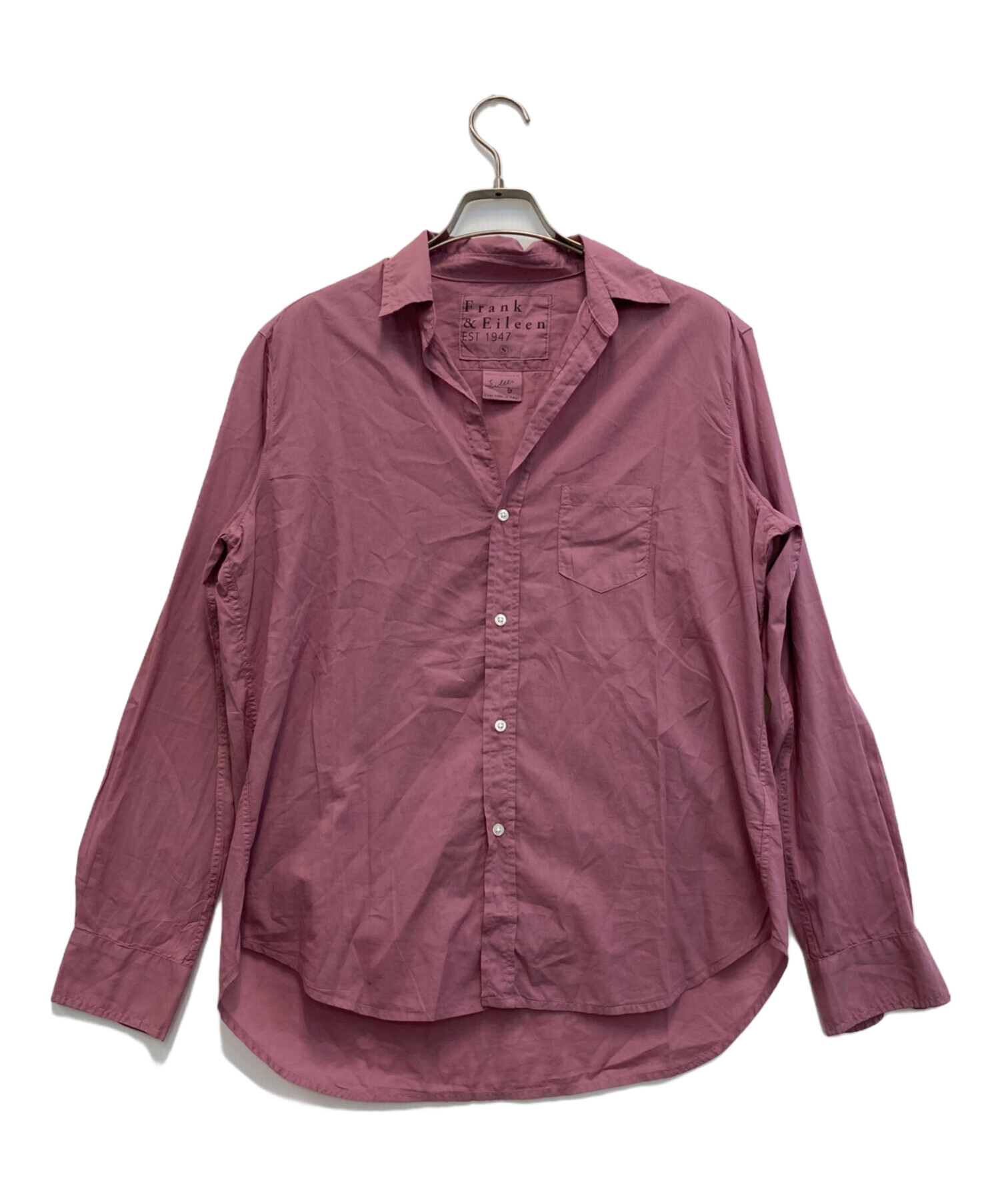 フランク&アイリーン コットンボイル スキッパーシャツ パープル Eileen 中古・古着通販】Frank&Eileen (フランクアンドアイリーン) Eileen