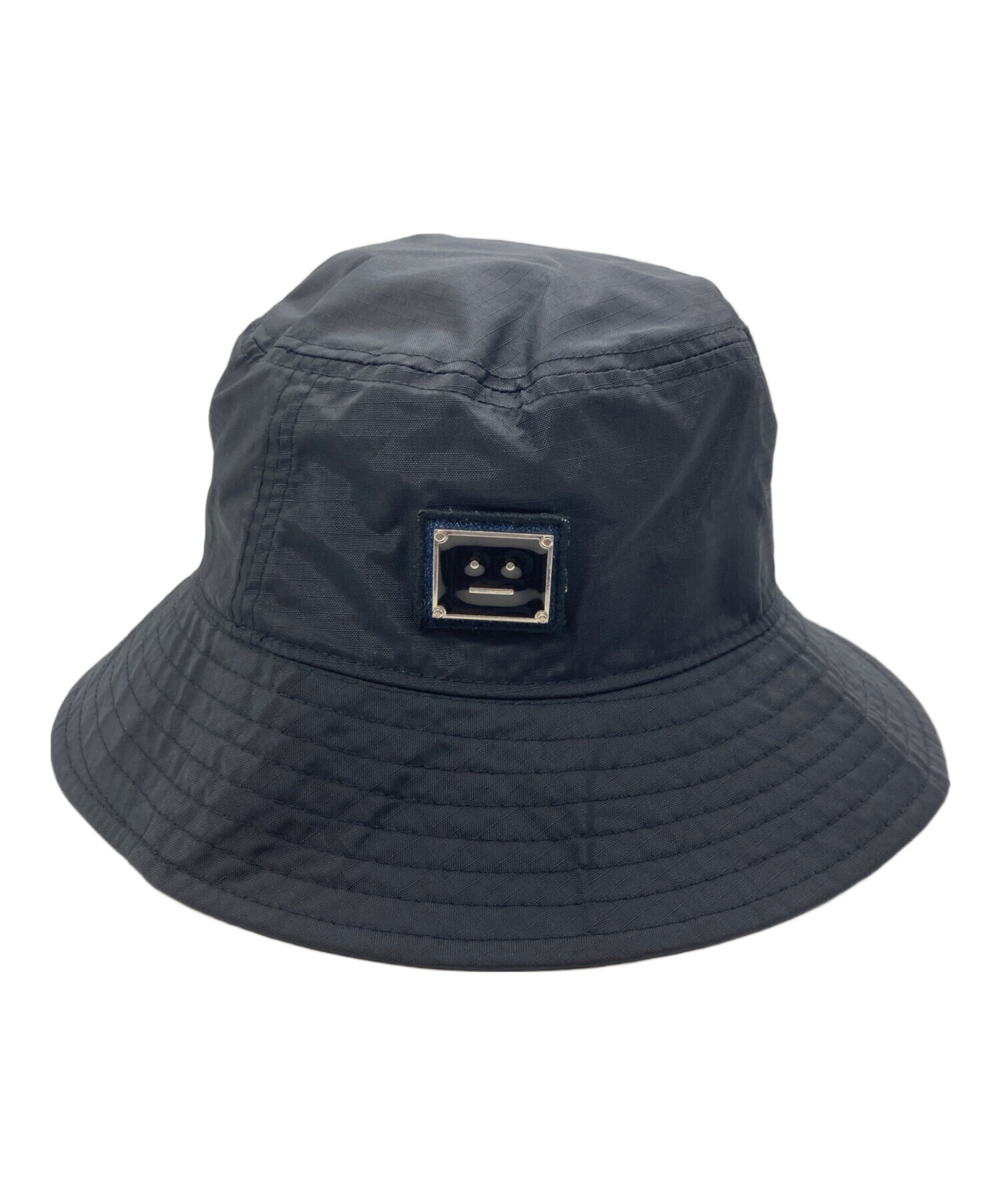【未使用】Acne Studios バケットハット ブラック 中古・古着通販】ACNE STUDIOS (アクネ ストゥディオズ) フェイスロゴ