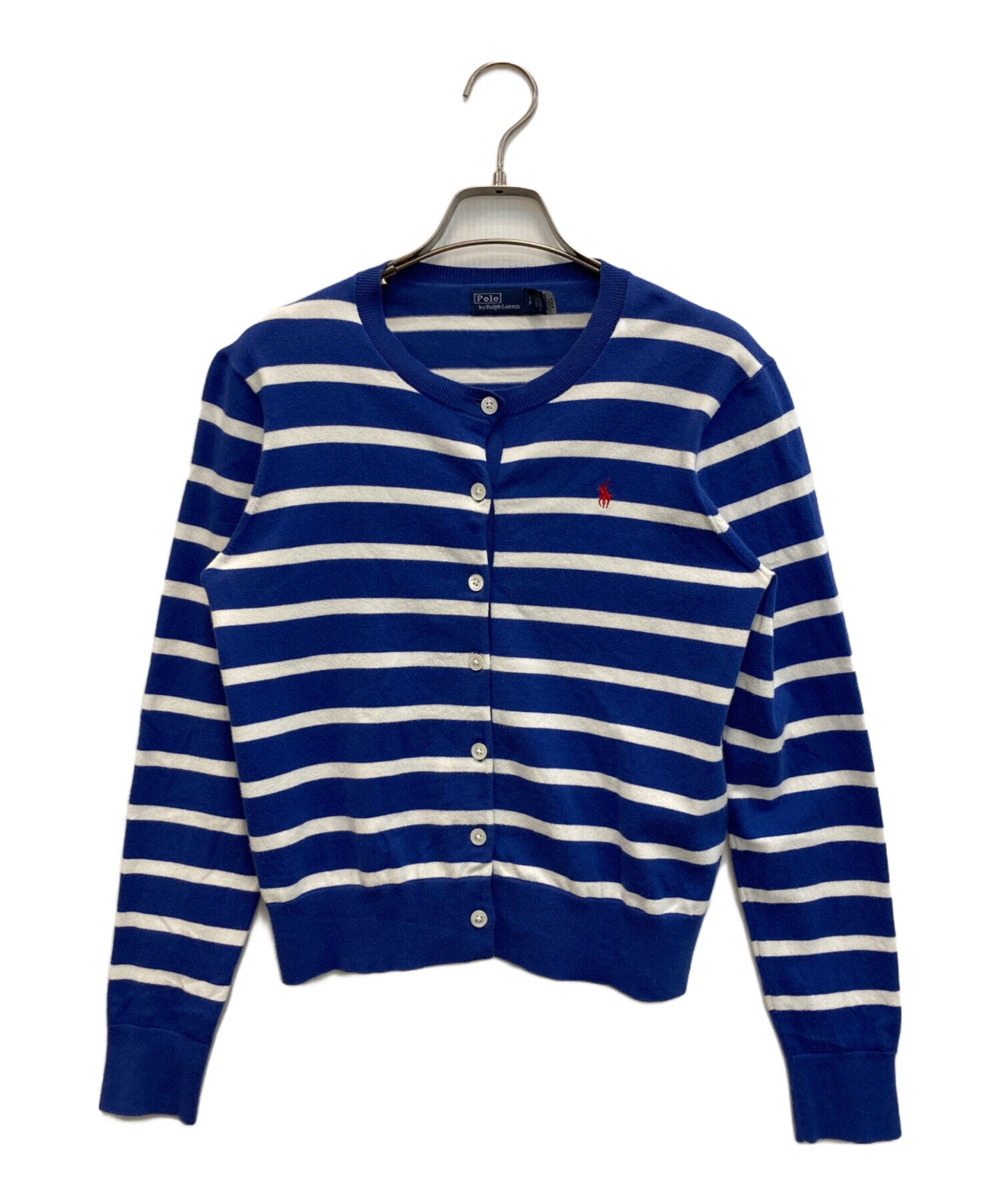 ポロ ラルフローレン　ストライプ　コットンブレンド カーディガン 中古・古着通販】POLO RALPH LAUREN (ポロ・ラルフローレン