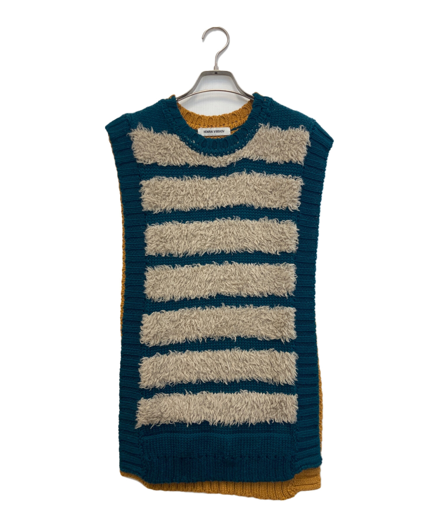 HENRIK VIBSKOV ヘンリックヴィブスコフ 23AW fringe knit hood ニット