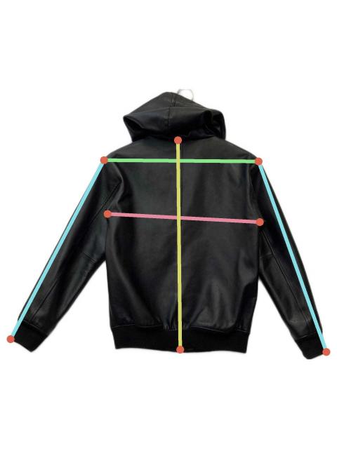 中古・古着通販】Schott (ショット) LEATHER FULL ZIP PARKA ブラック