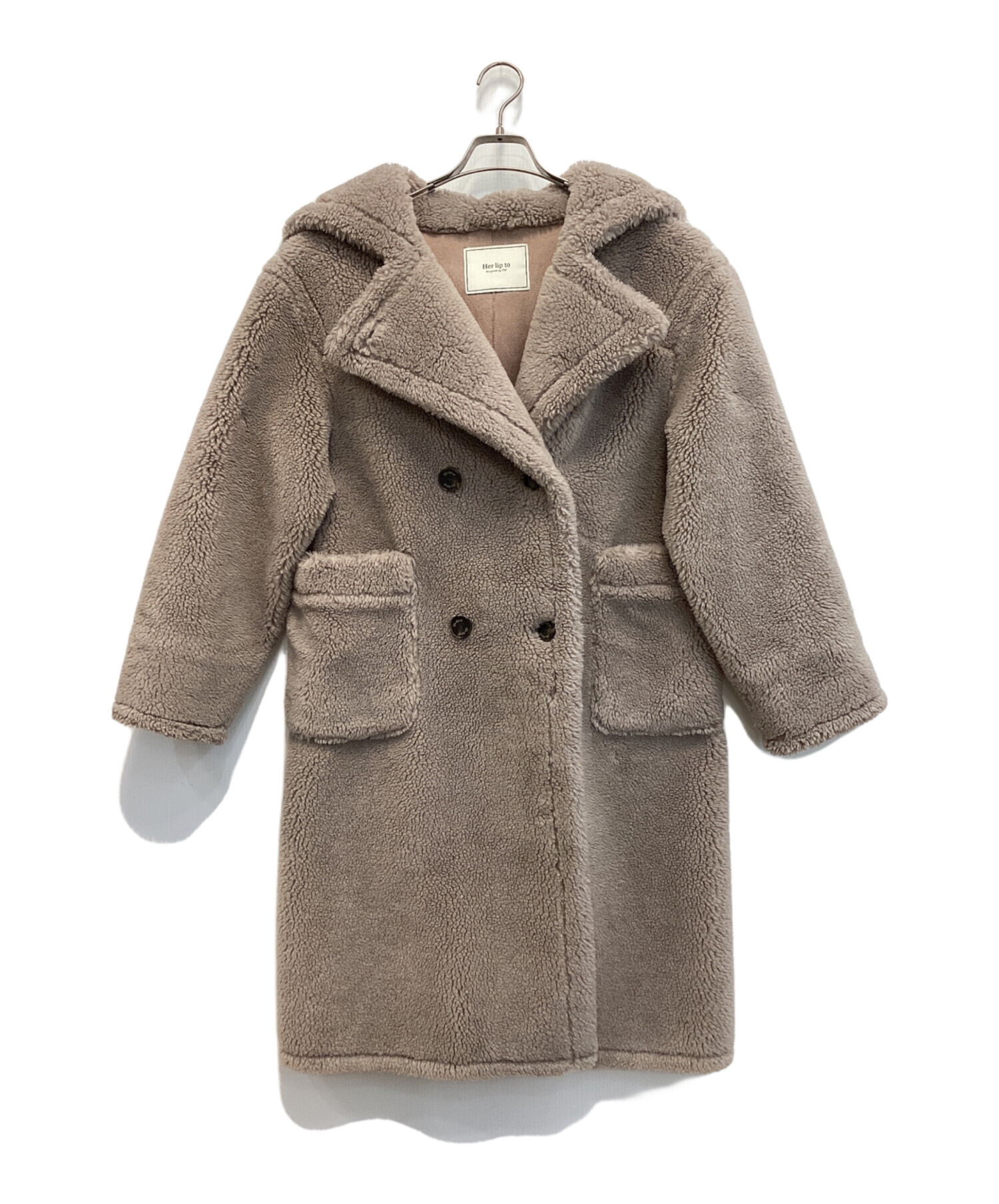 【Herlipto】 FleurShearlingBoa Coat新品 Sサイズ 中古・古着通販】Her lip to (ハーリップトゥ) Fleur Shearling Boa