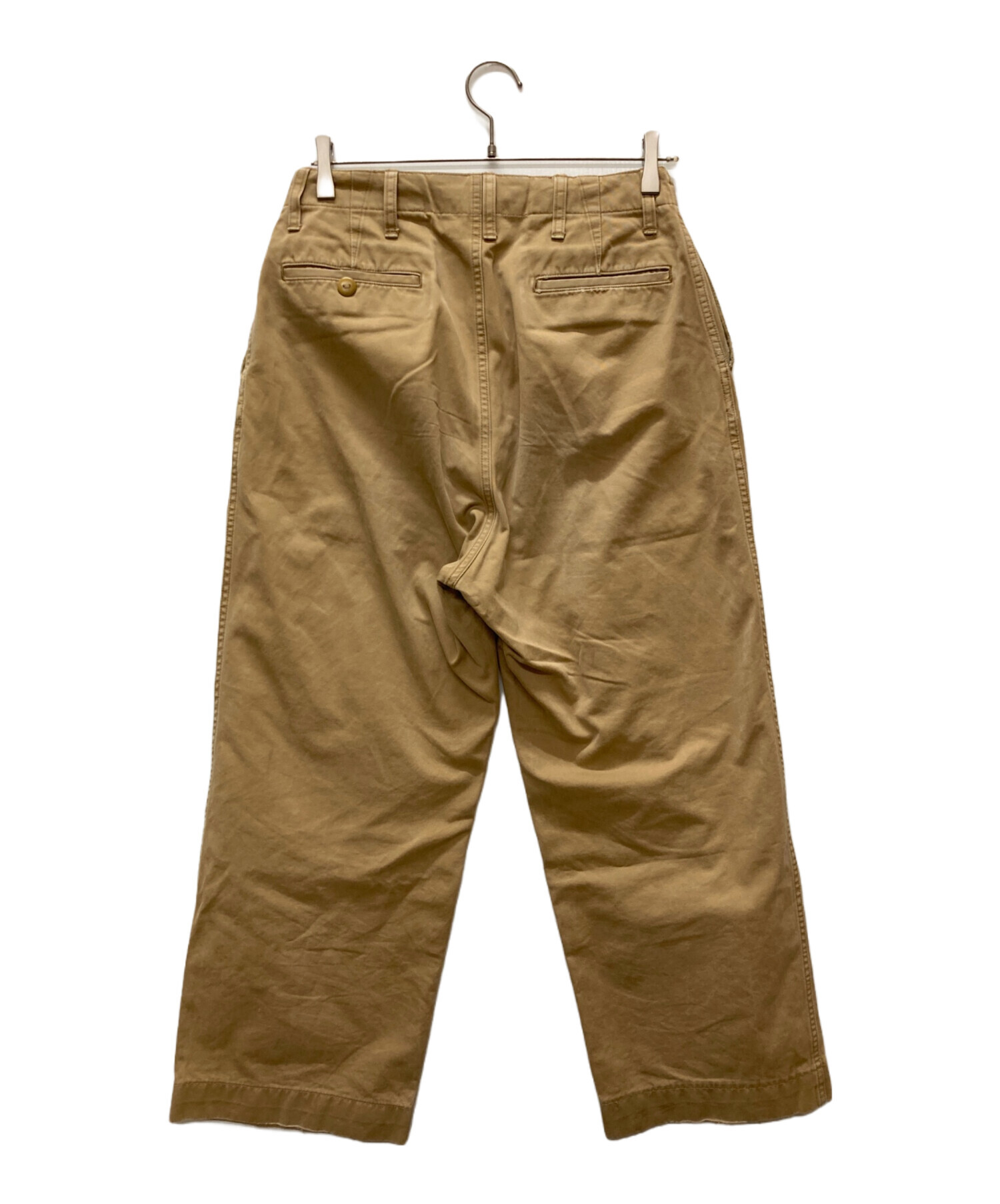 Nigel Cabourn ナイジェルケーボン チノパン カーキ　ワイド 中古・古着通販】NIGEL CABOURN (ナイジェルケーボン) チノパン カーキ