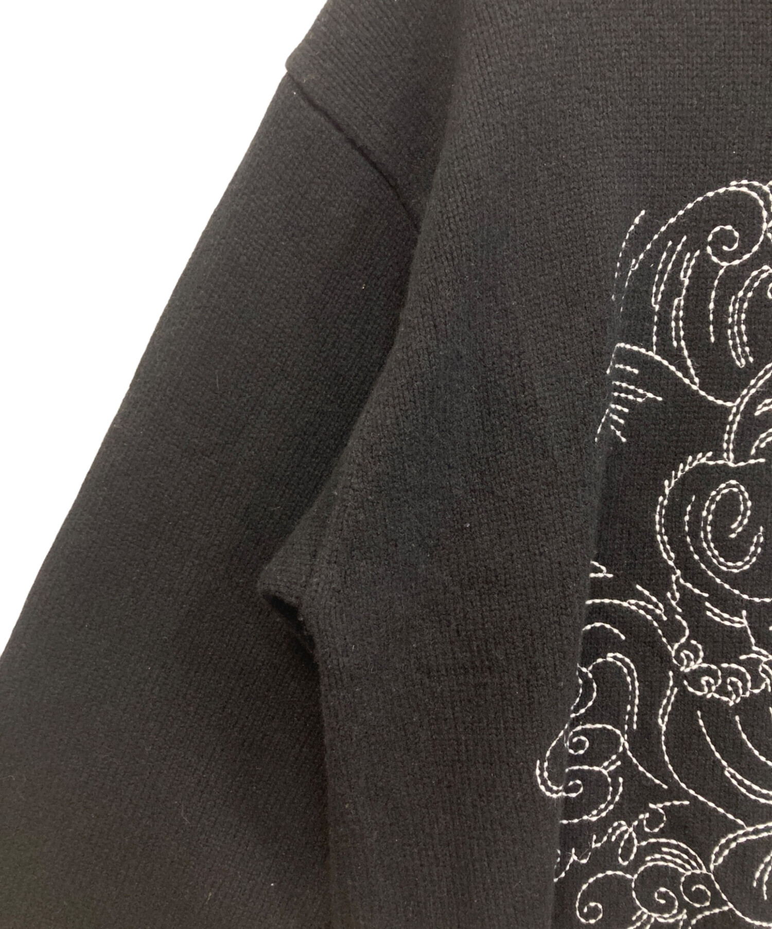 中古・古着通販】KENZO (ケンゾー) 虎刺繍ニット ブラック サイズ:L