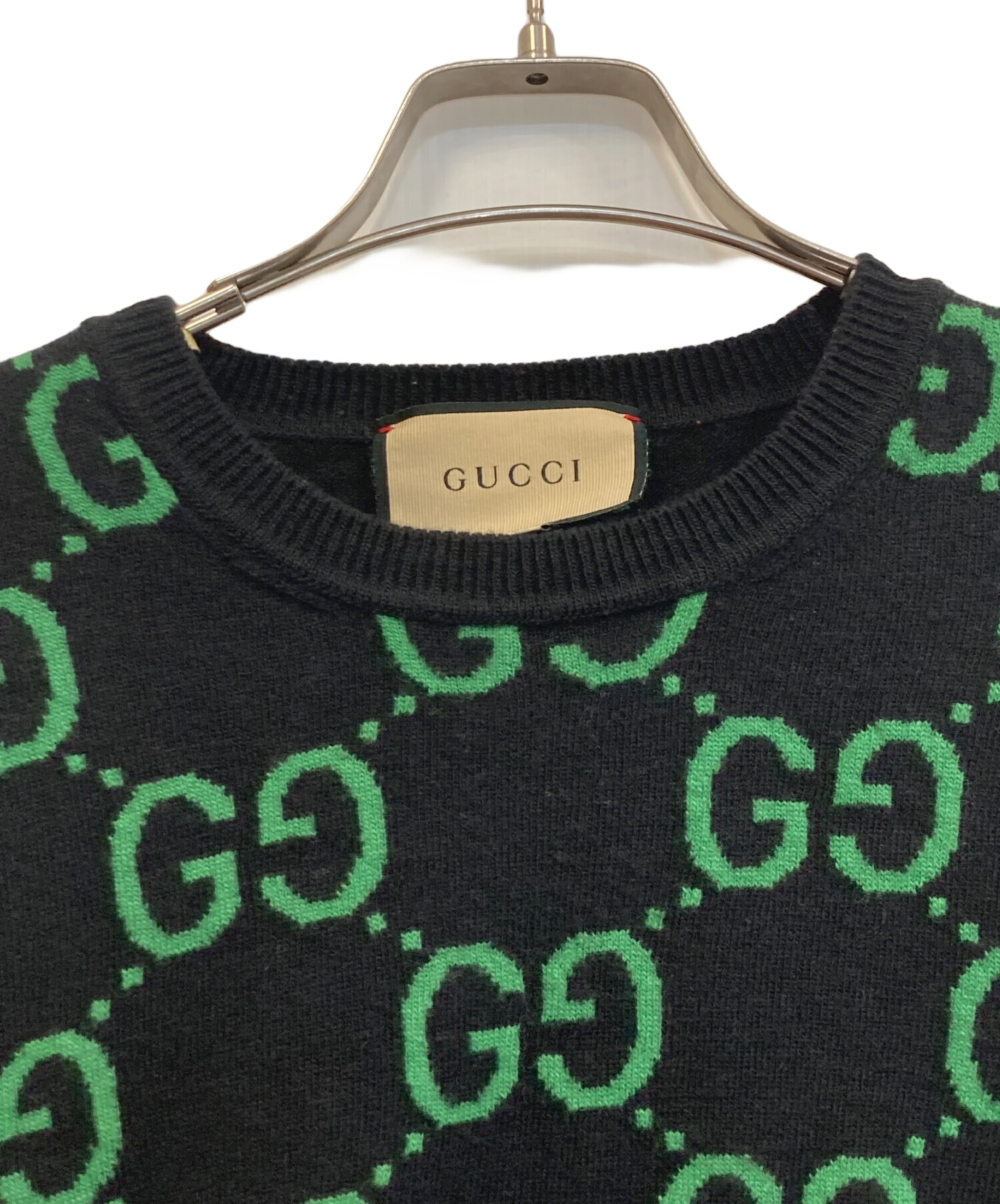 中古・古着通販】GUCCI (グッチ) GG柄ウールジャガードセーター