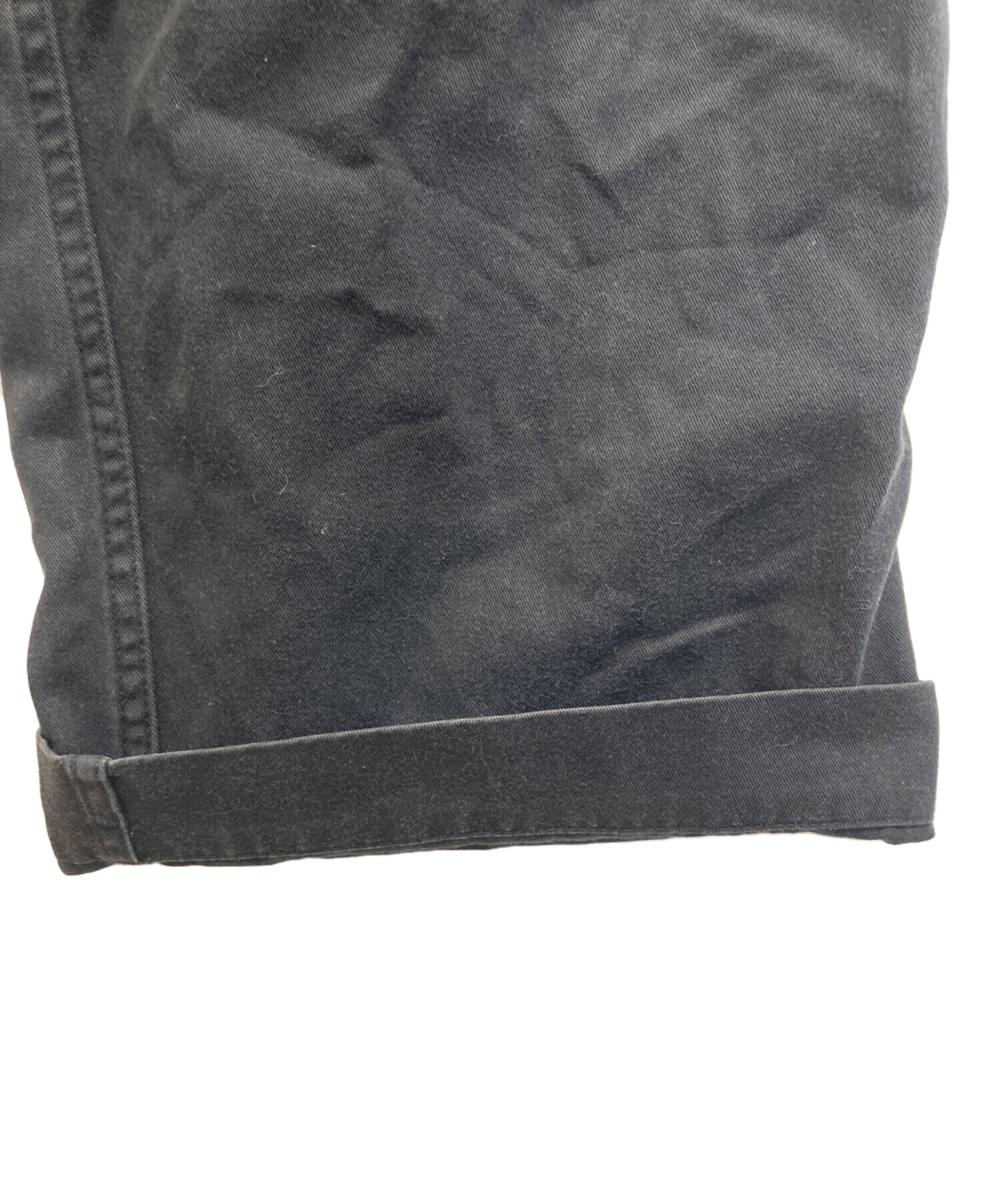 中古・古着通販】ゴーシュ (ゴーシュ) カツラギワイドパンツ ブラック
