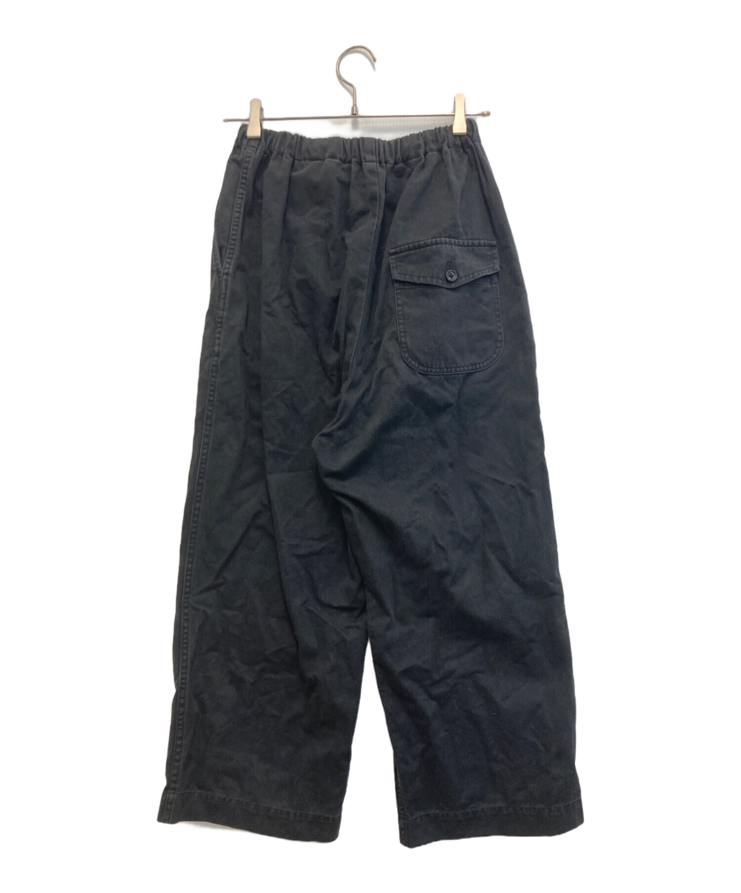 中古・古着通販】ゴーシュ (ゴーシュ) カツラギワイドパンツ ブラック